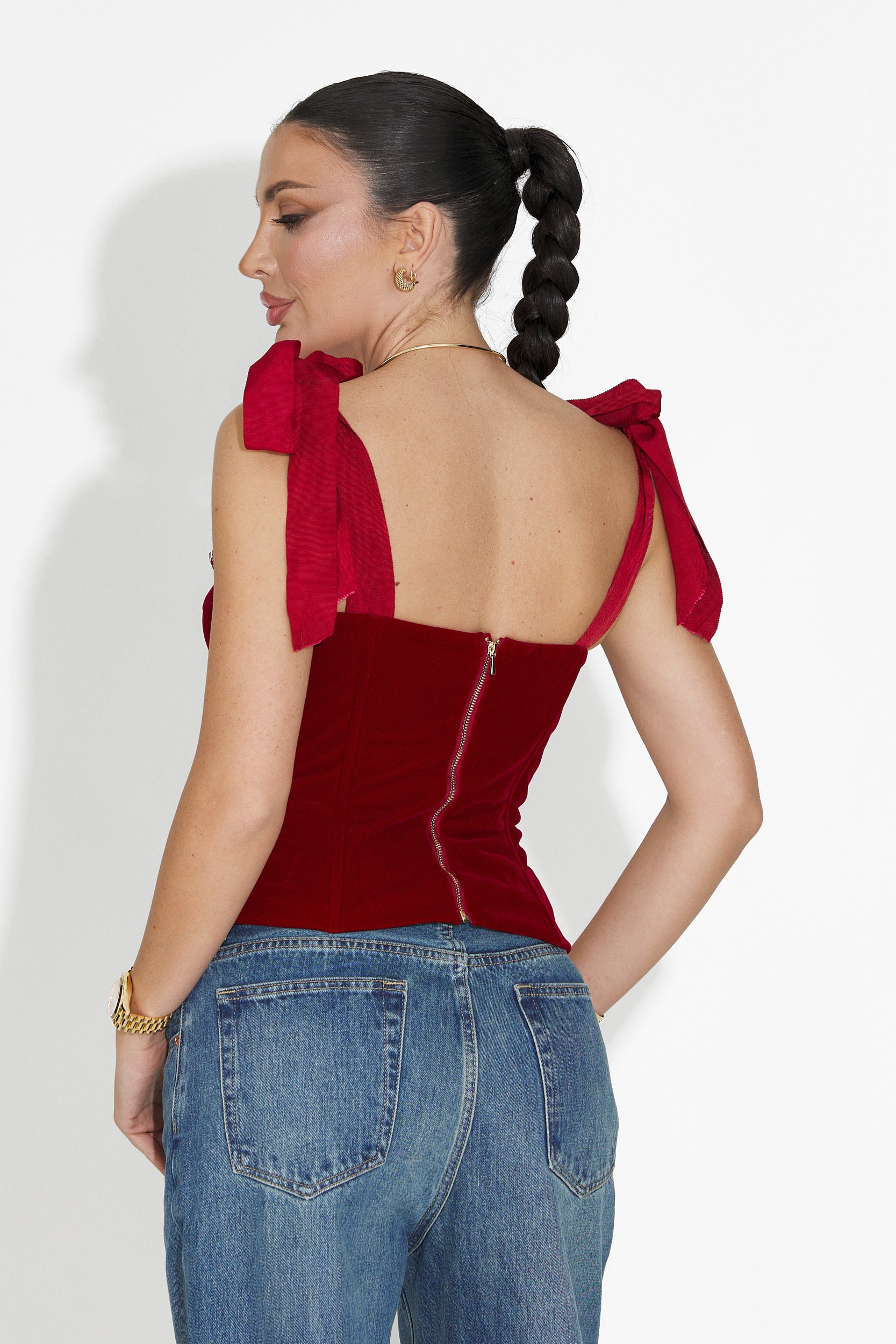 Elegáns Piros Fűző Nőknek Dianela Bogas-tól