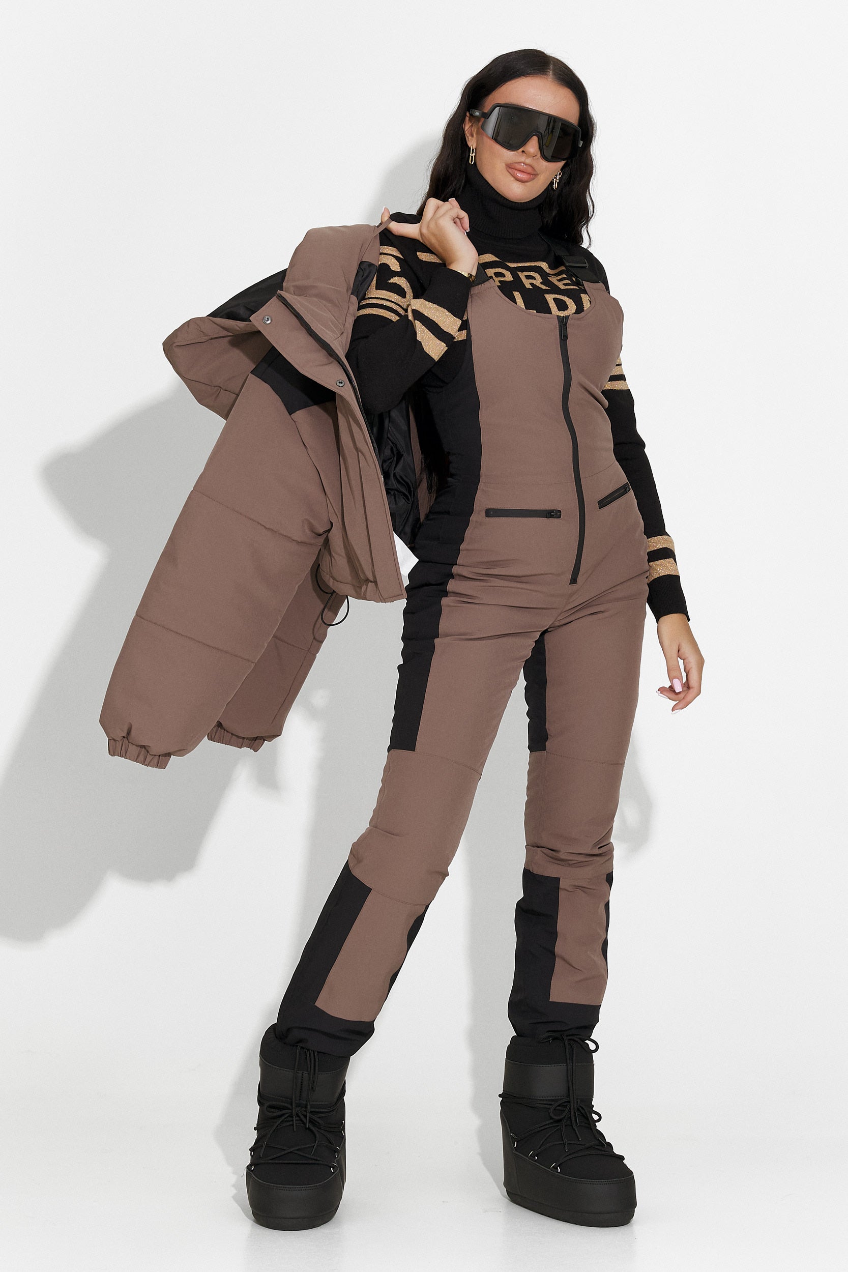 Laza barna síelőruha Camelay Bogas-tól