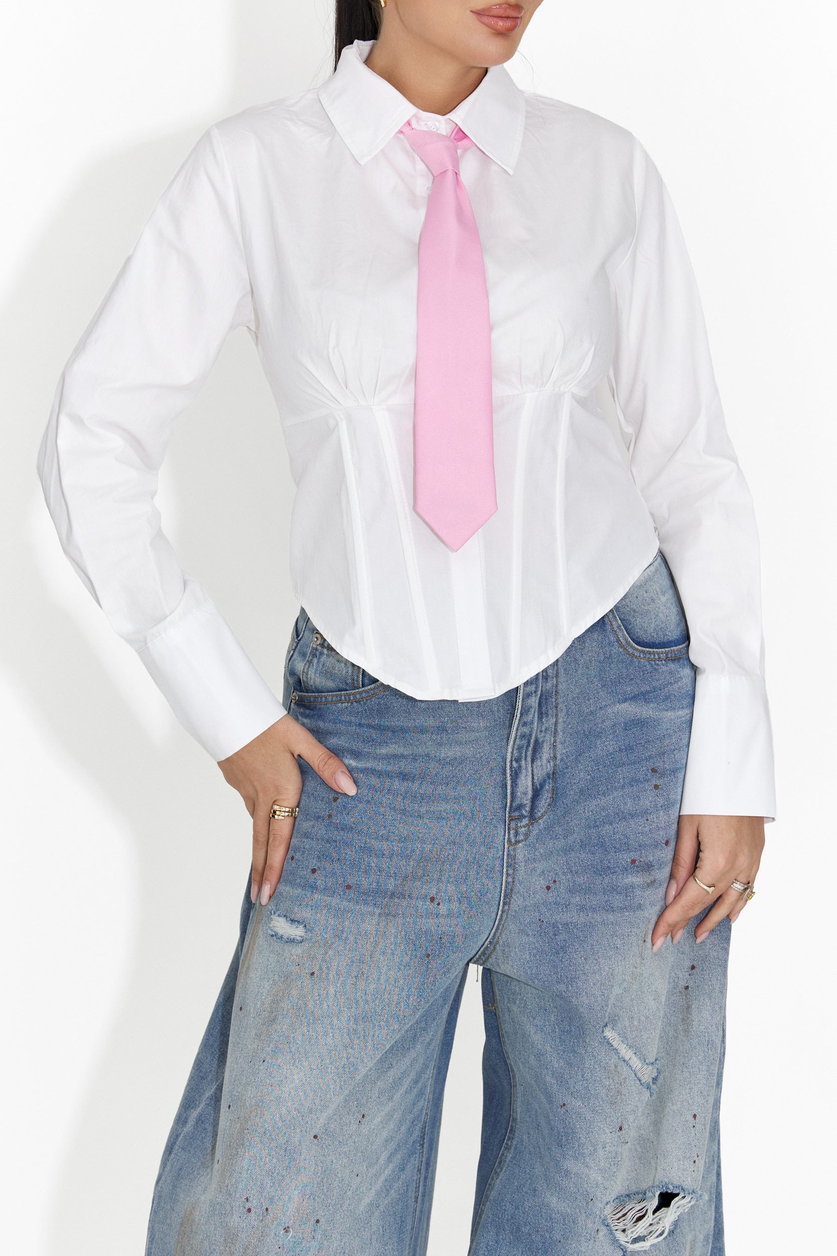 Női rózsaszín nyakkendő Sindia Bogas