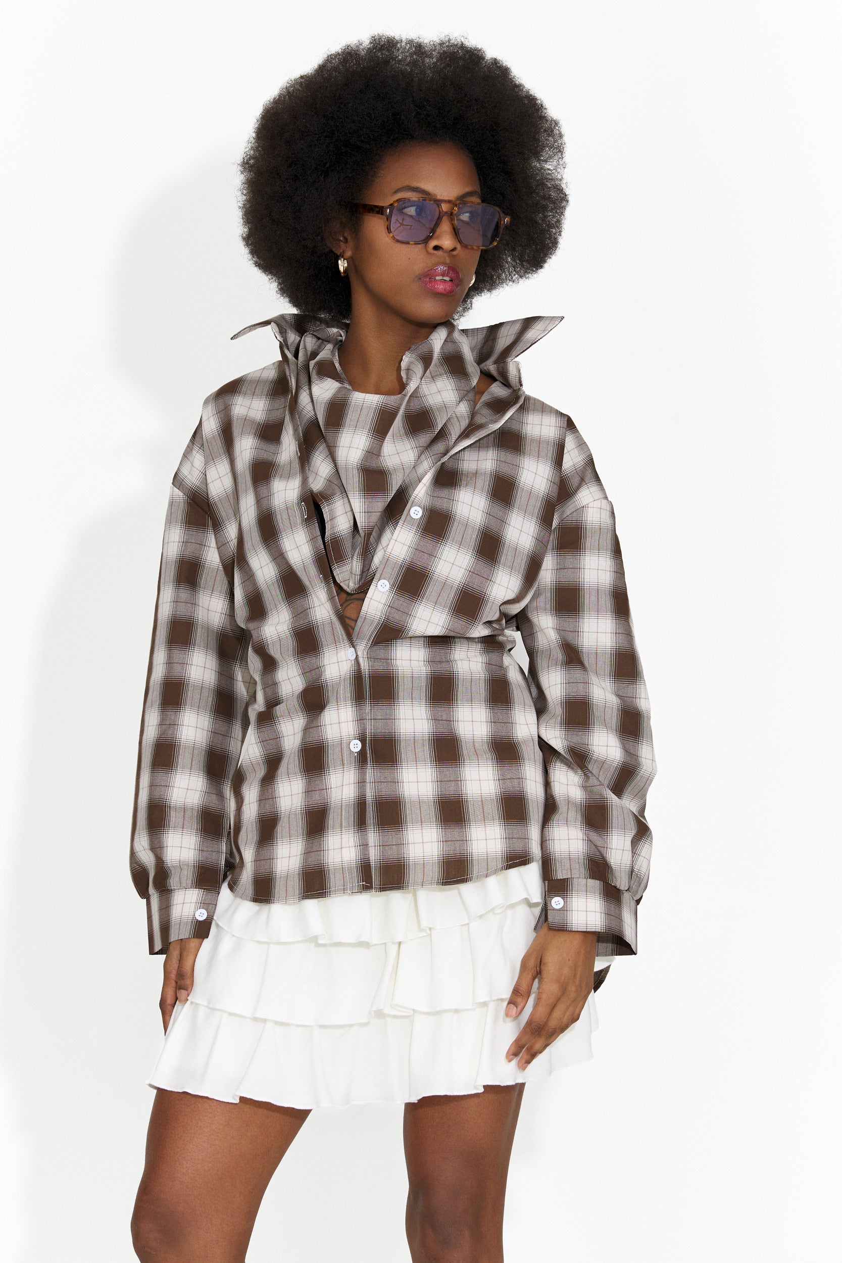 Női alkalmi fehér szoknya Nathaly Bogas