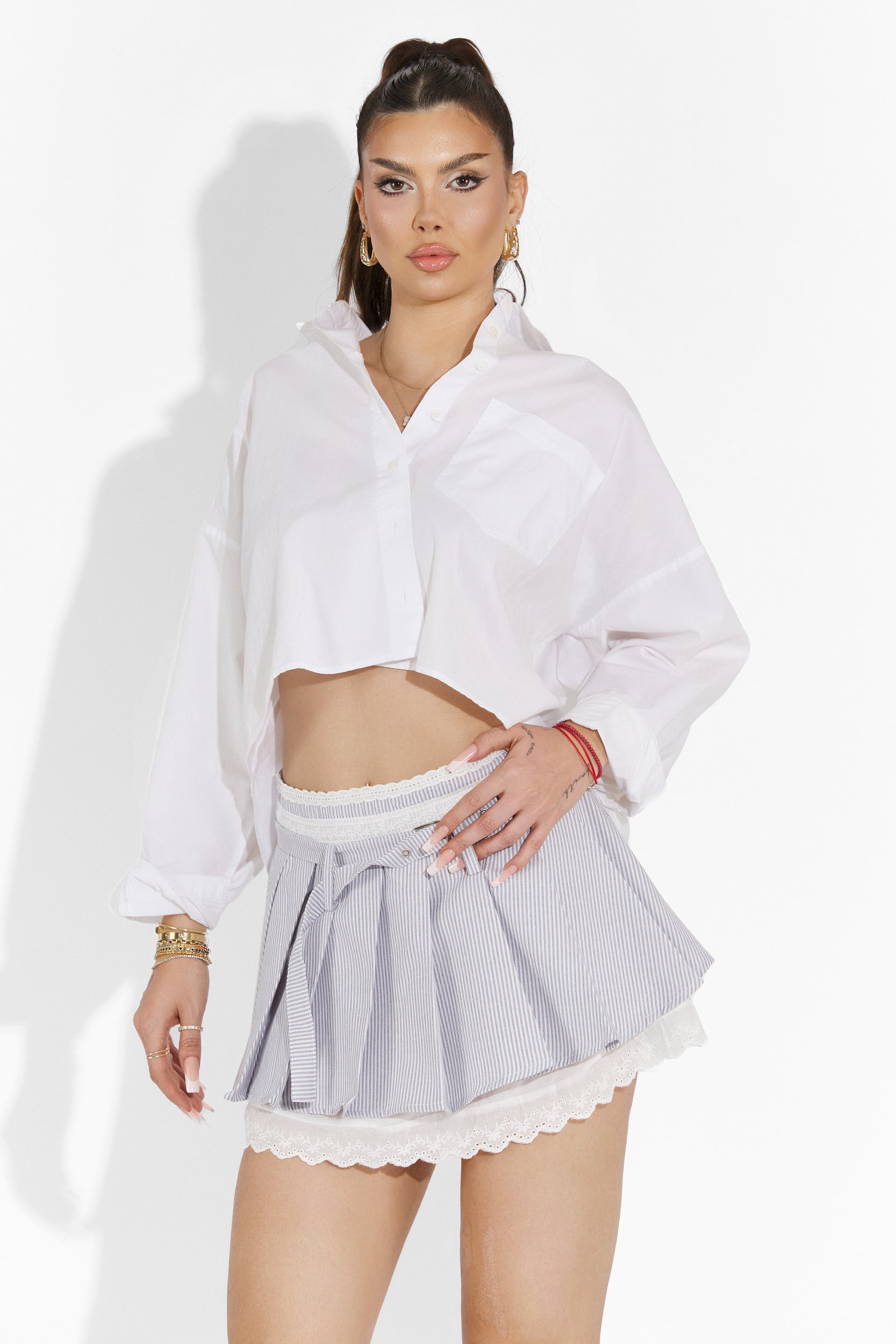 Fekete hétköznapi hajós stílusú szoknya nőknek