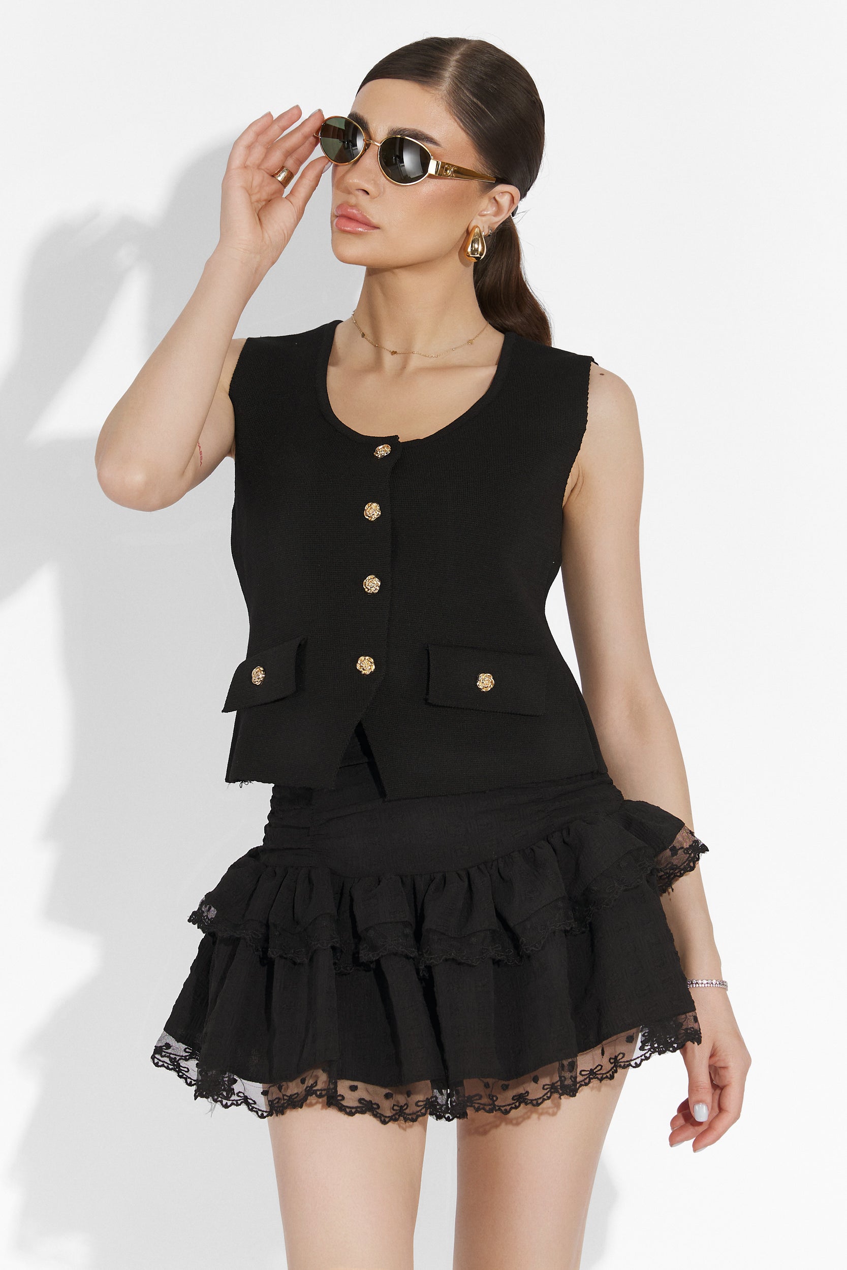 Alarcon Bogas Fekete Hétköznapi Szoknya Nőknek