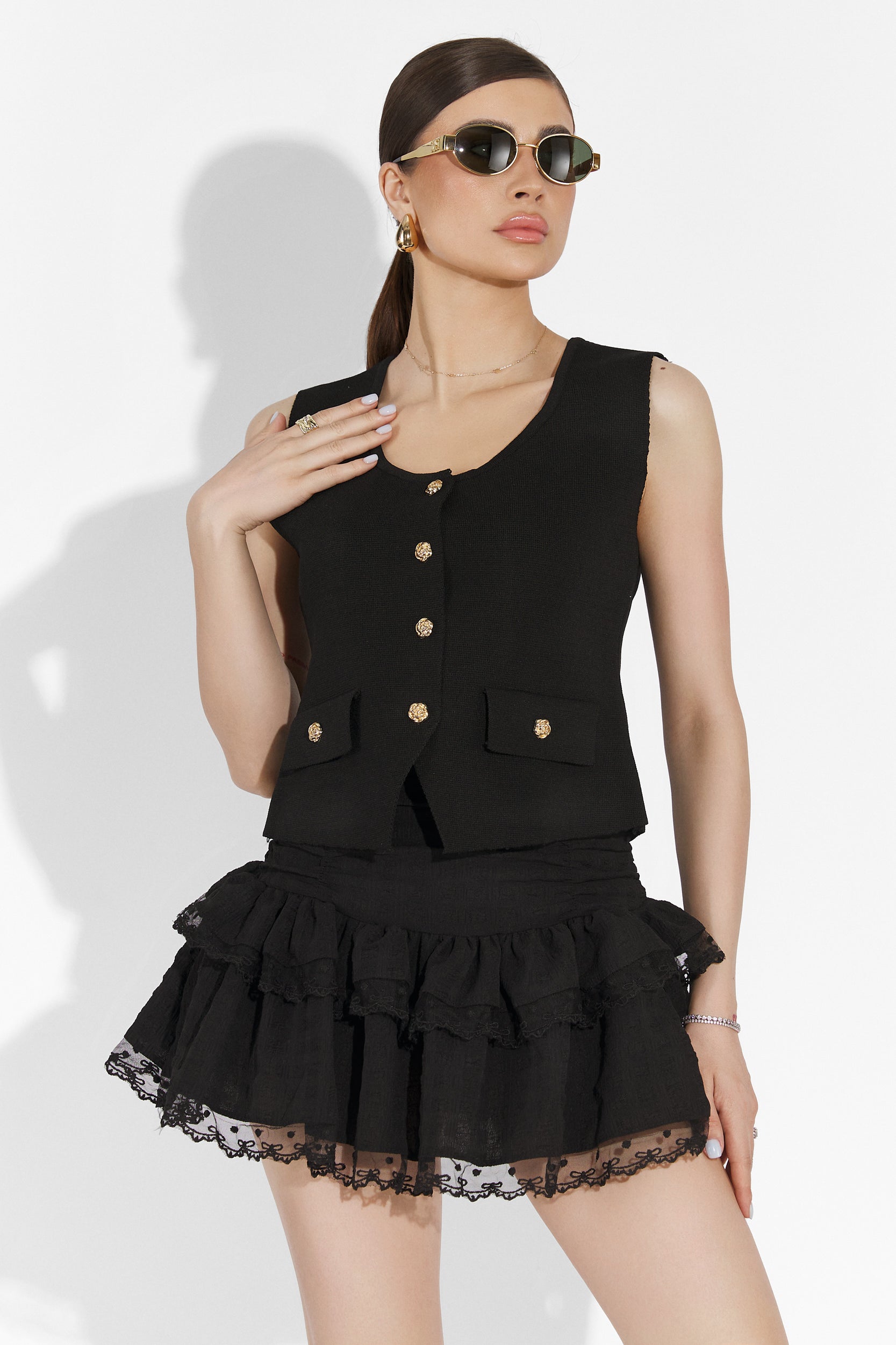 Alarcon Bogas Fekete Hétköznapi Szoknya Nőknek