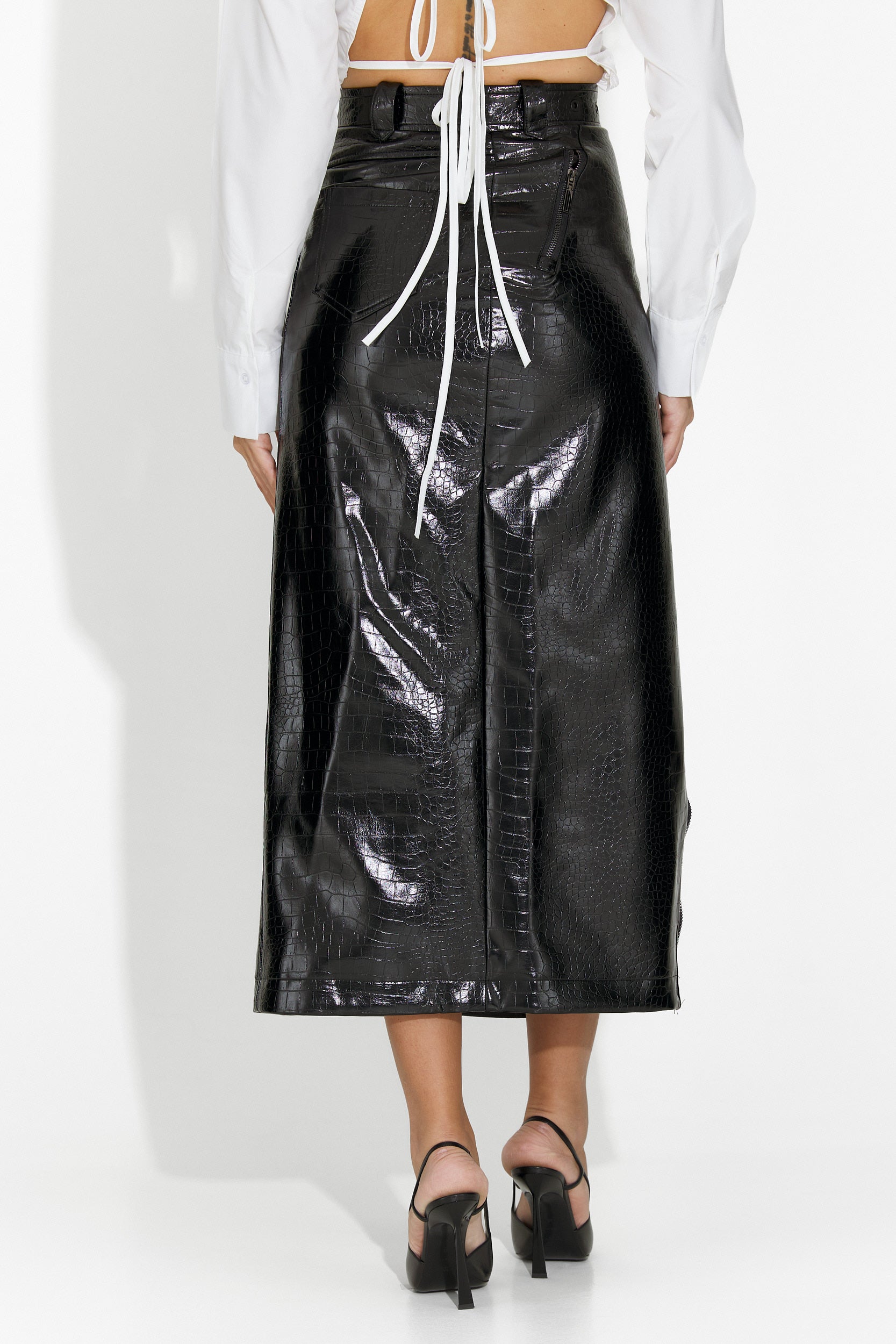 Nubira Bogas Elegáns Fekete Női Szoknya