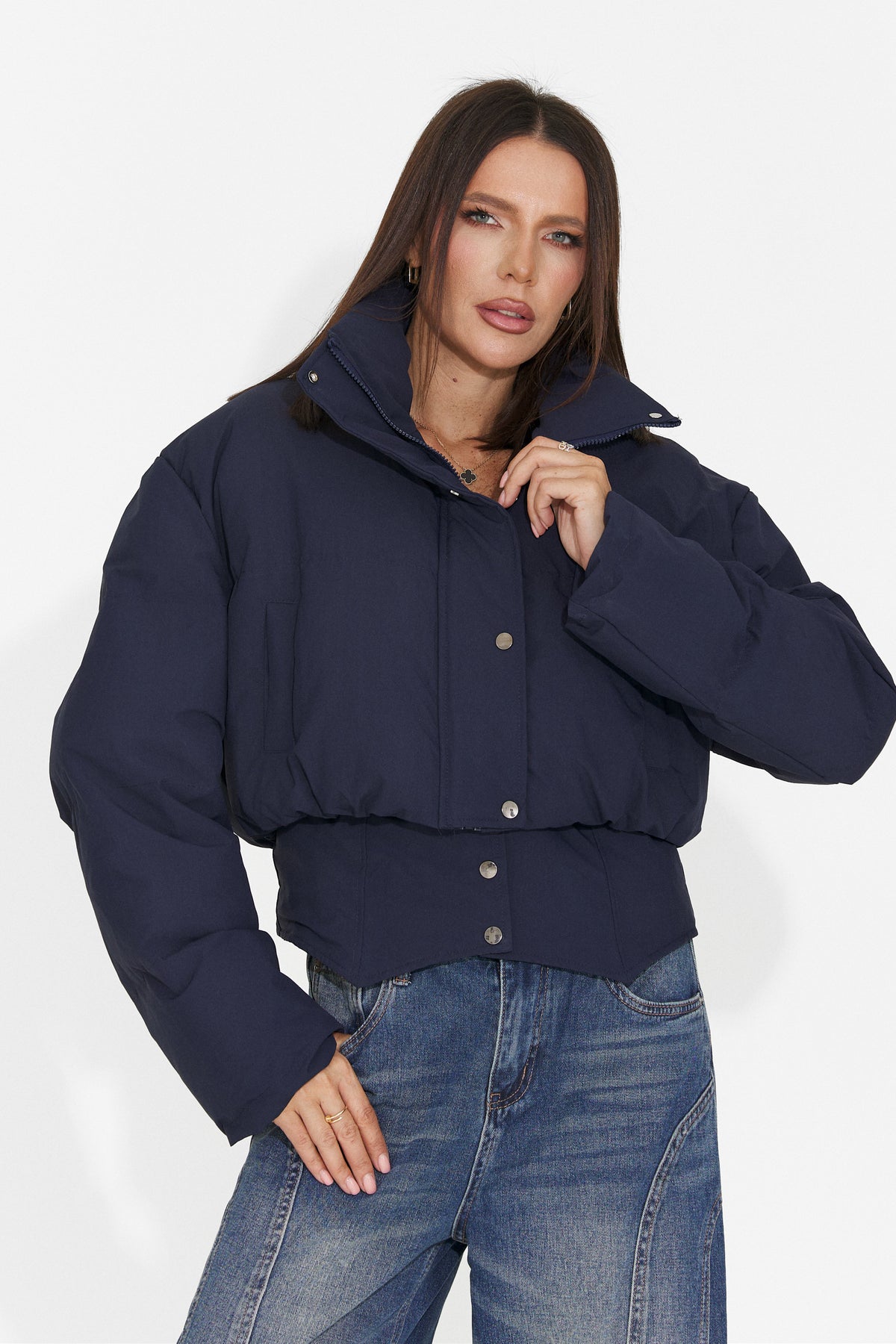 Geaca casual bleumarin Briouna Bogas