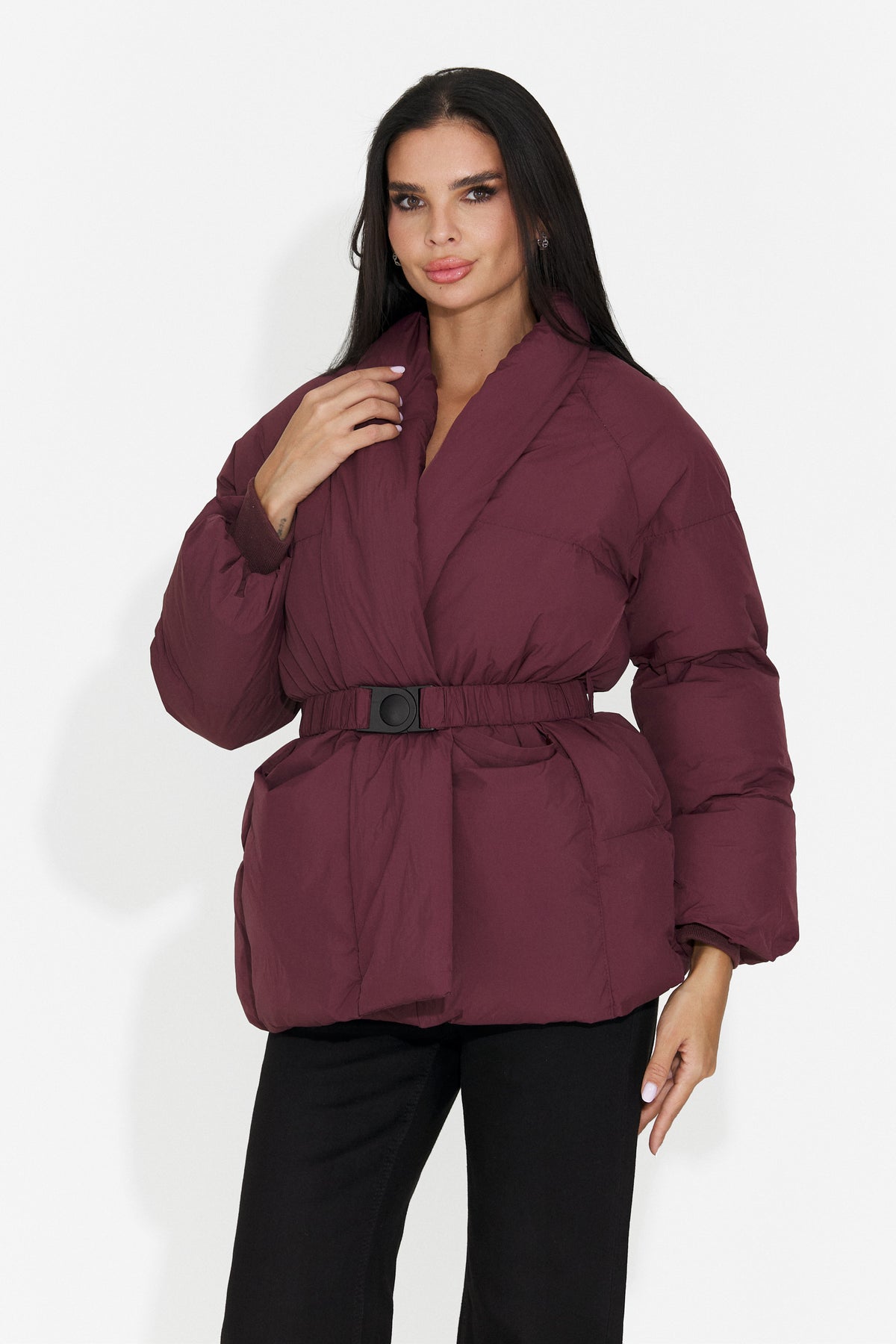 Geaca casual Burgundy Butialia Bogas
