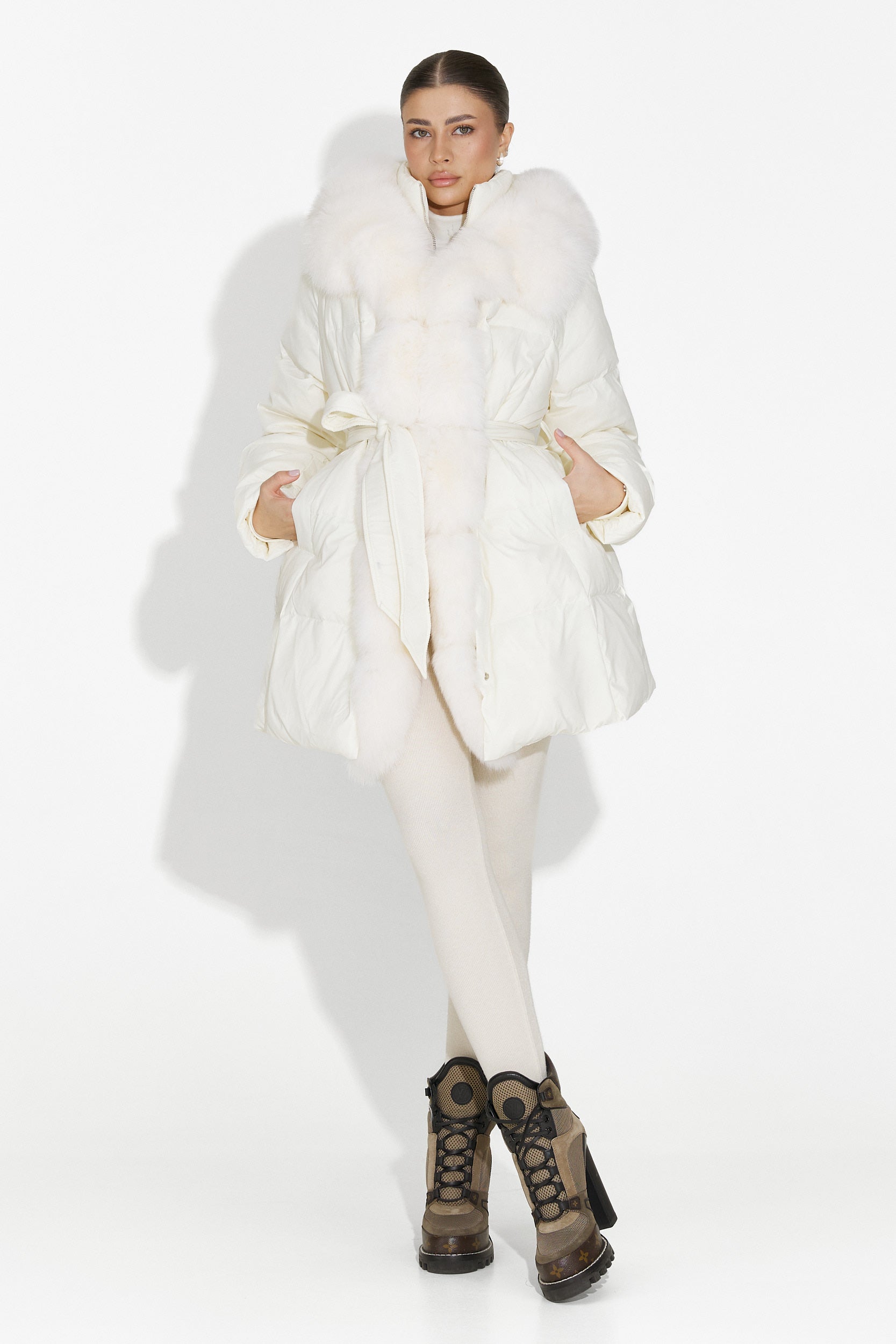 Neolia Bogas Bezs Női Kabát