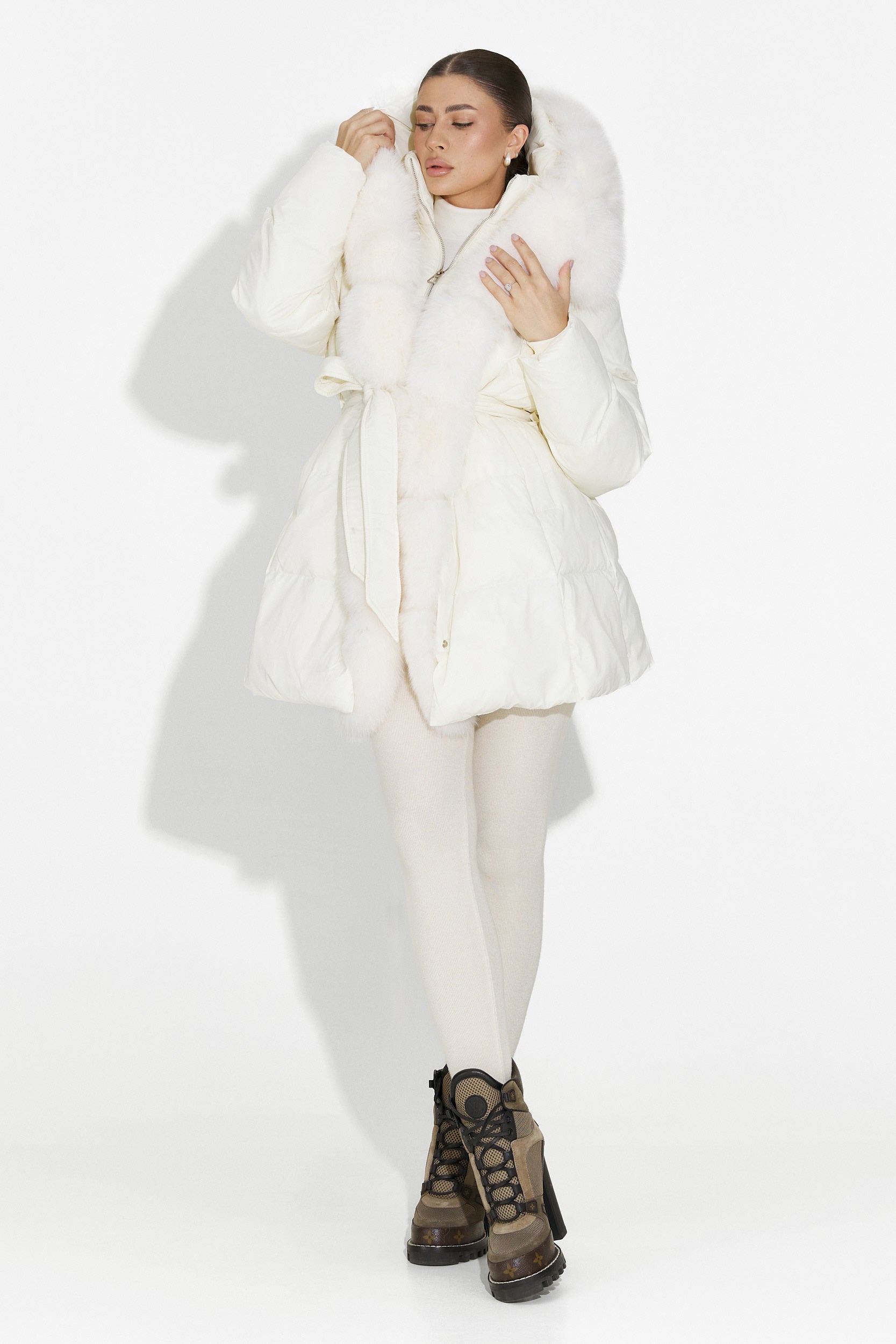 Neolia Bogas Bezs Női Kabát