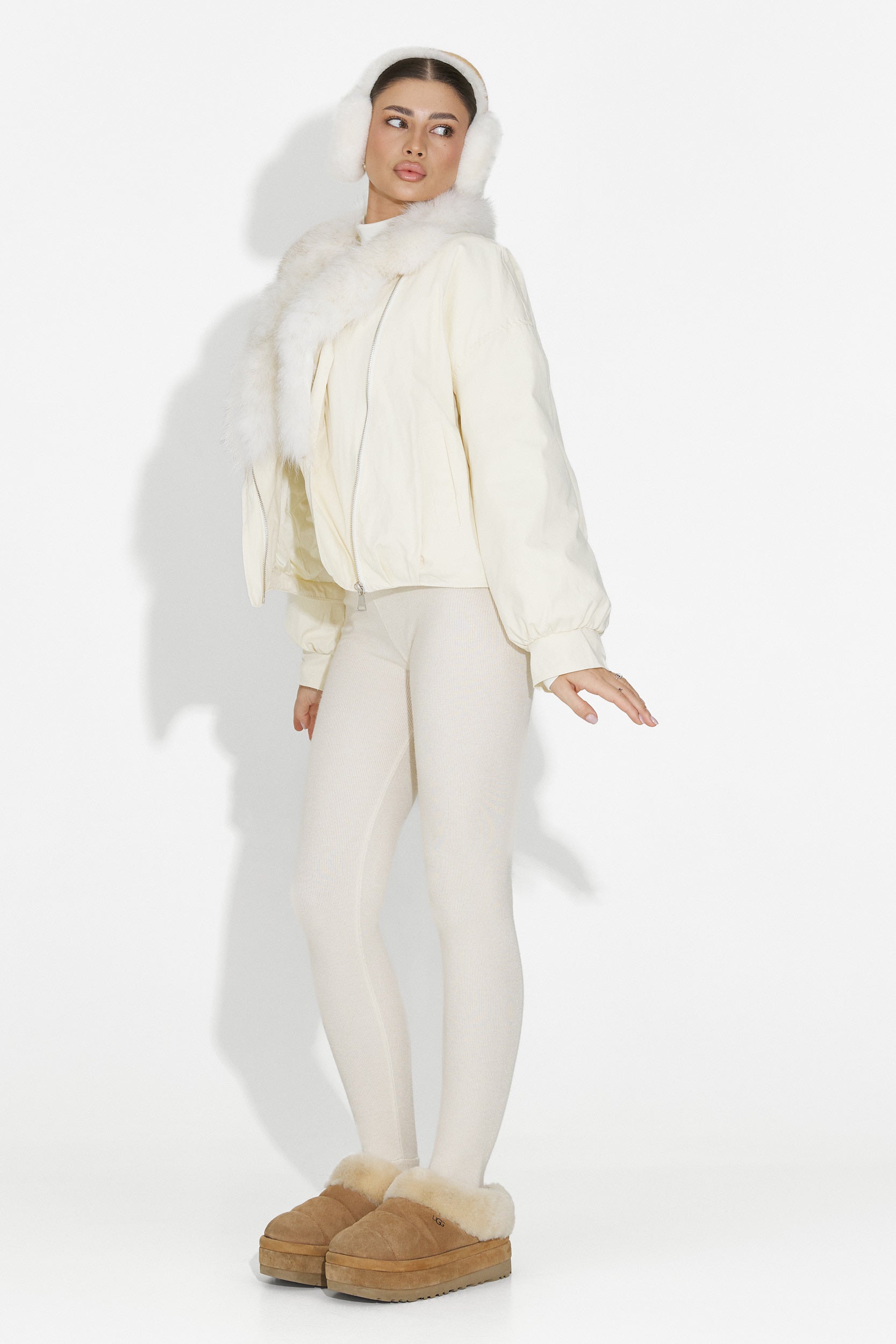 Eriora Bogas Bezs Női Hétköznapi Dzseki