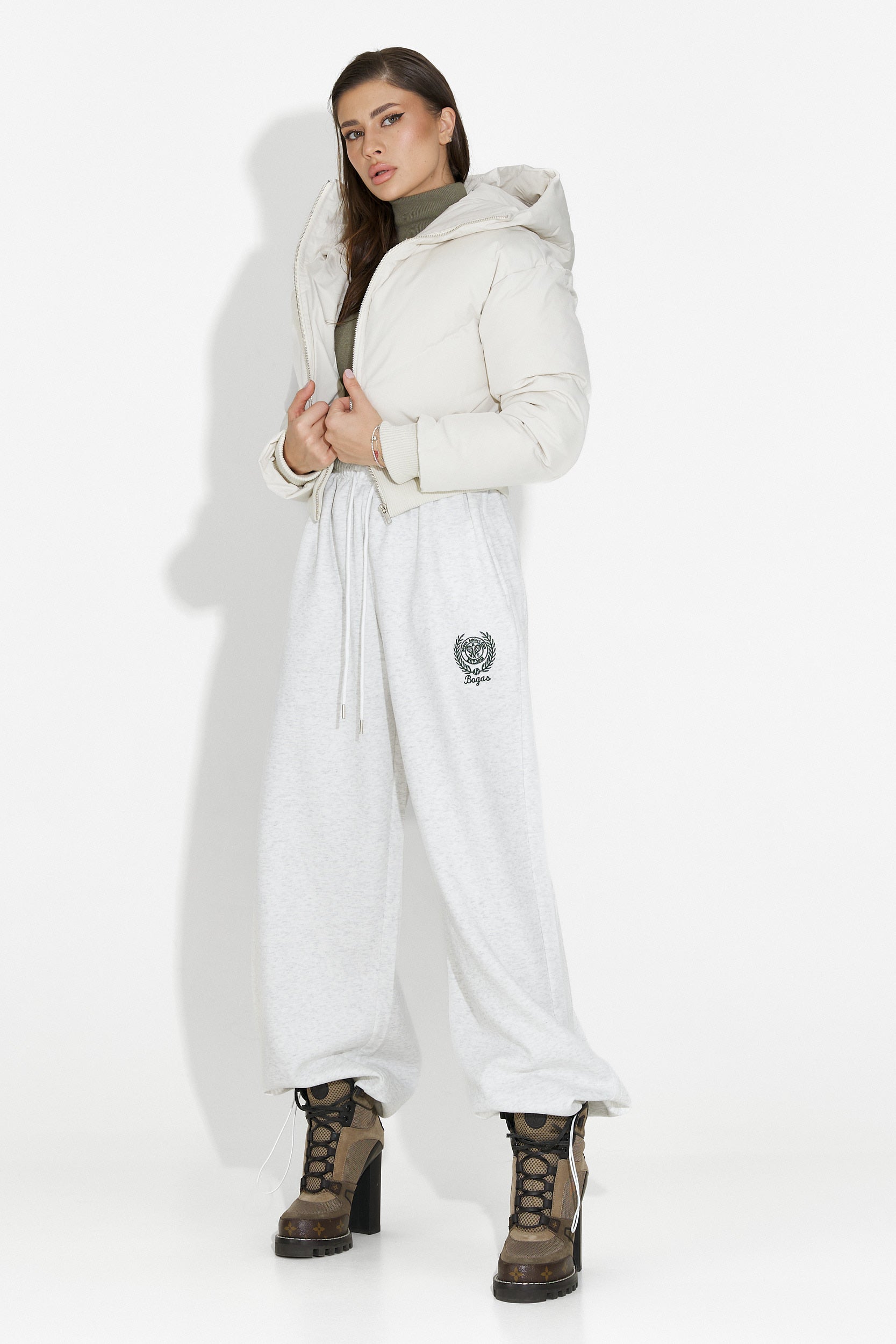 Lumaya Bogas Bezs Casual Női Dzseki