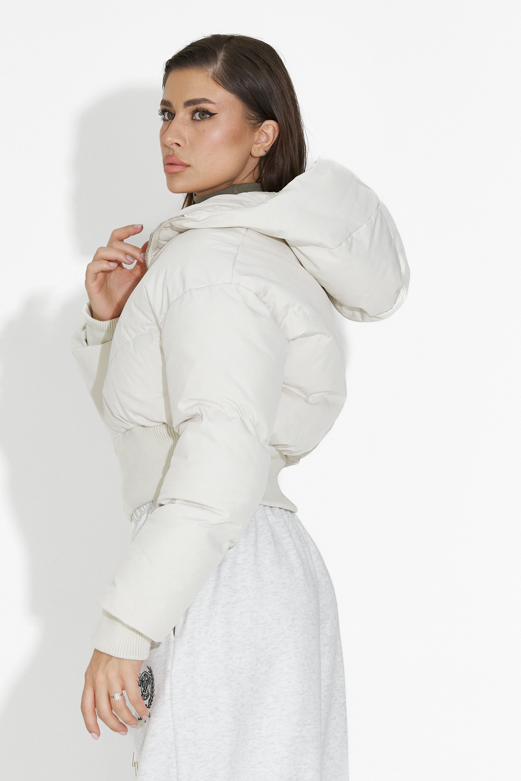 Lumaya Bogas Bezs Casual Női Dzseki