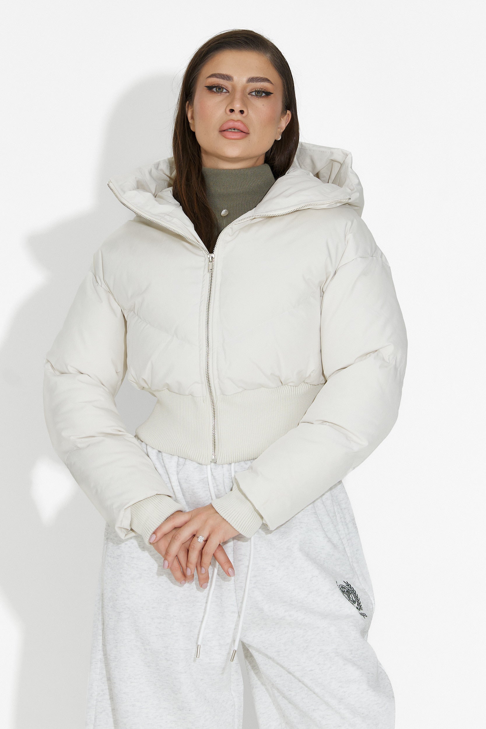 Lumaya Bogas Bezs Casual Női Dzseki