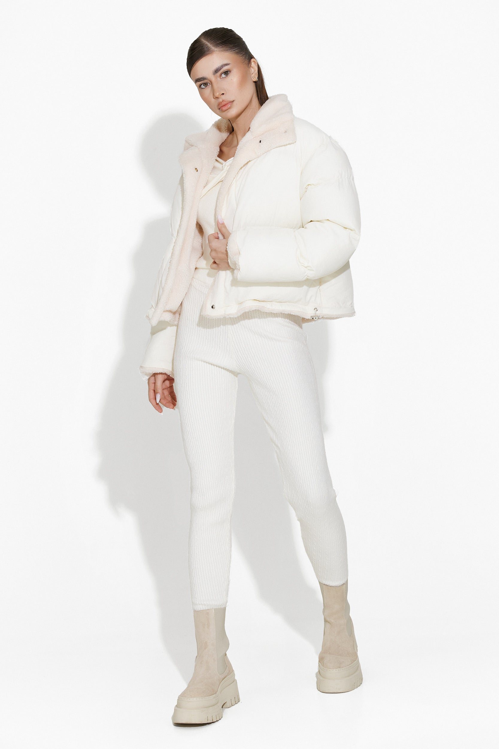 Naela Bogas Casual Beige Női Dzseki