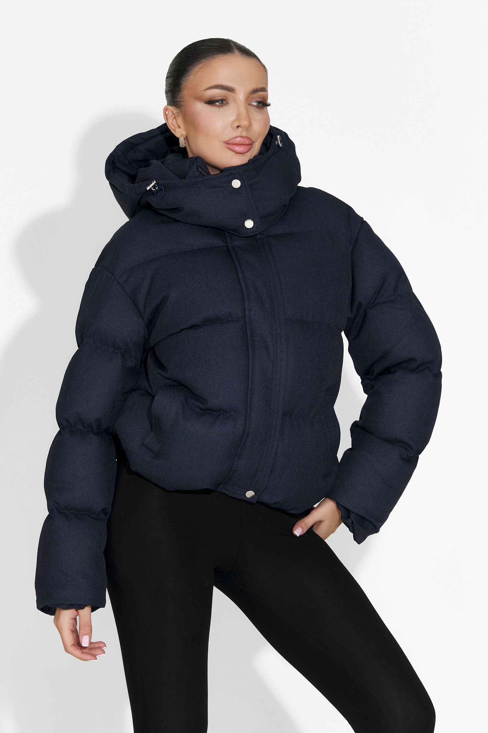 Luisana Bogas tengerészkék női alkalmi dzseki