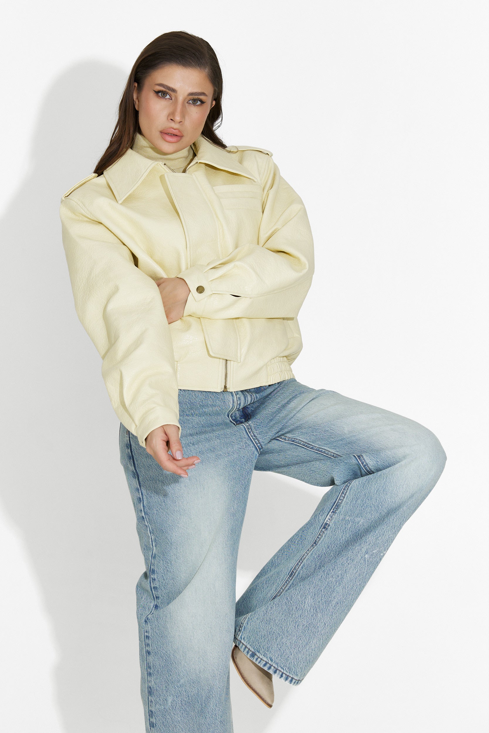 Lionia Bogas Női Lazac Sárga Dzseki