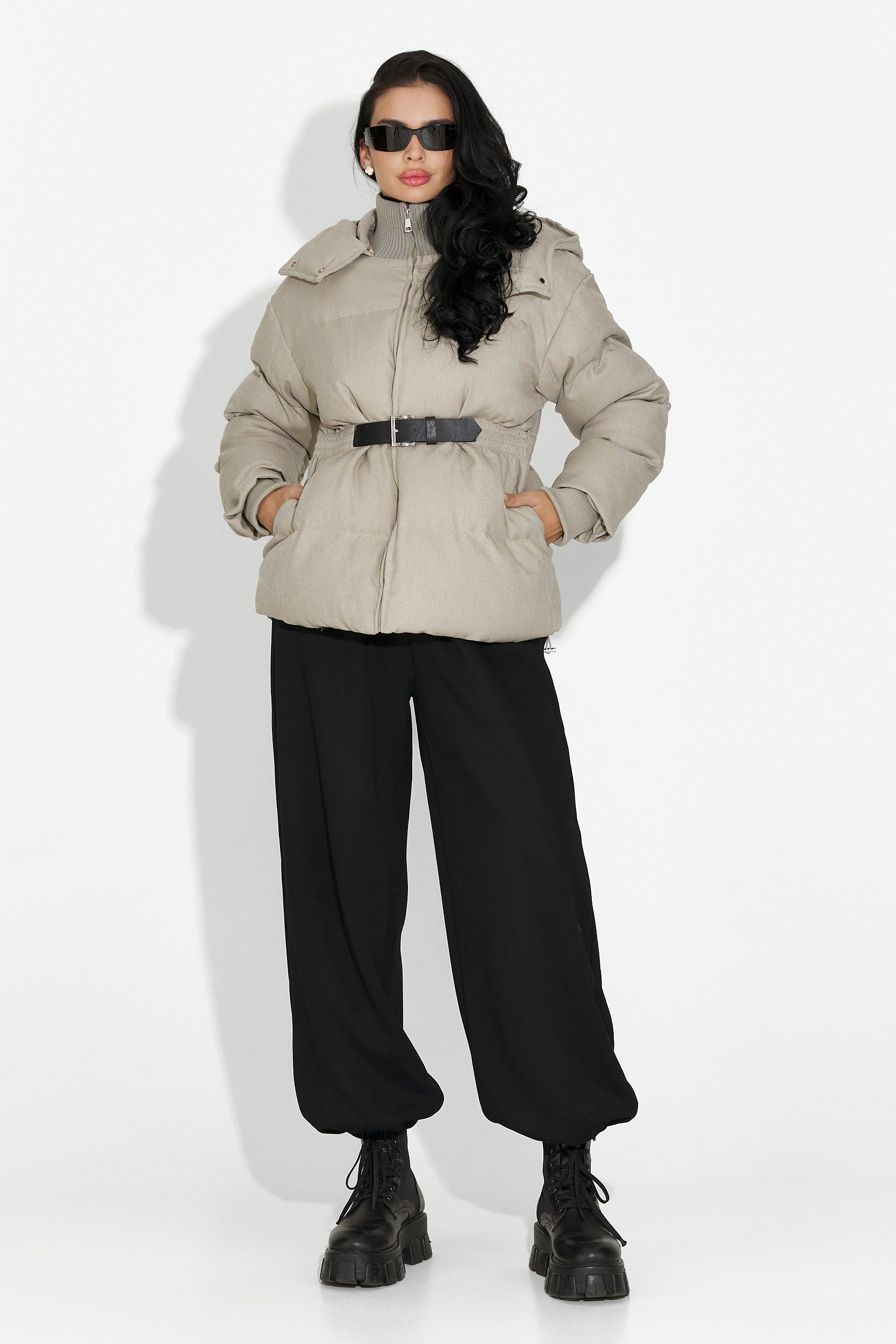 Savrina Bogas Kényelmes Szürke Női Dzseki