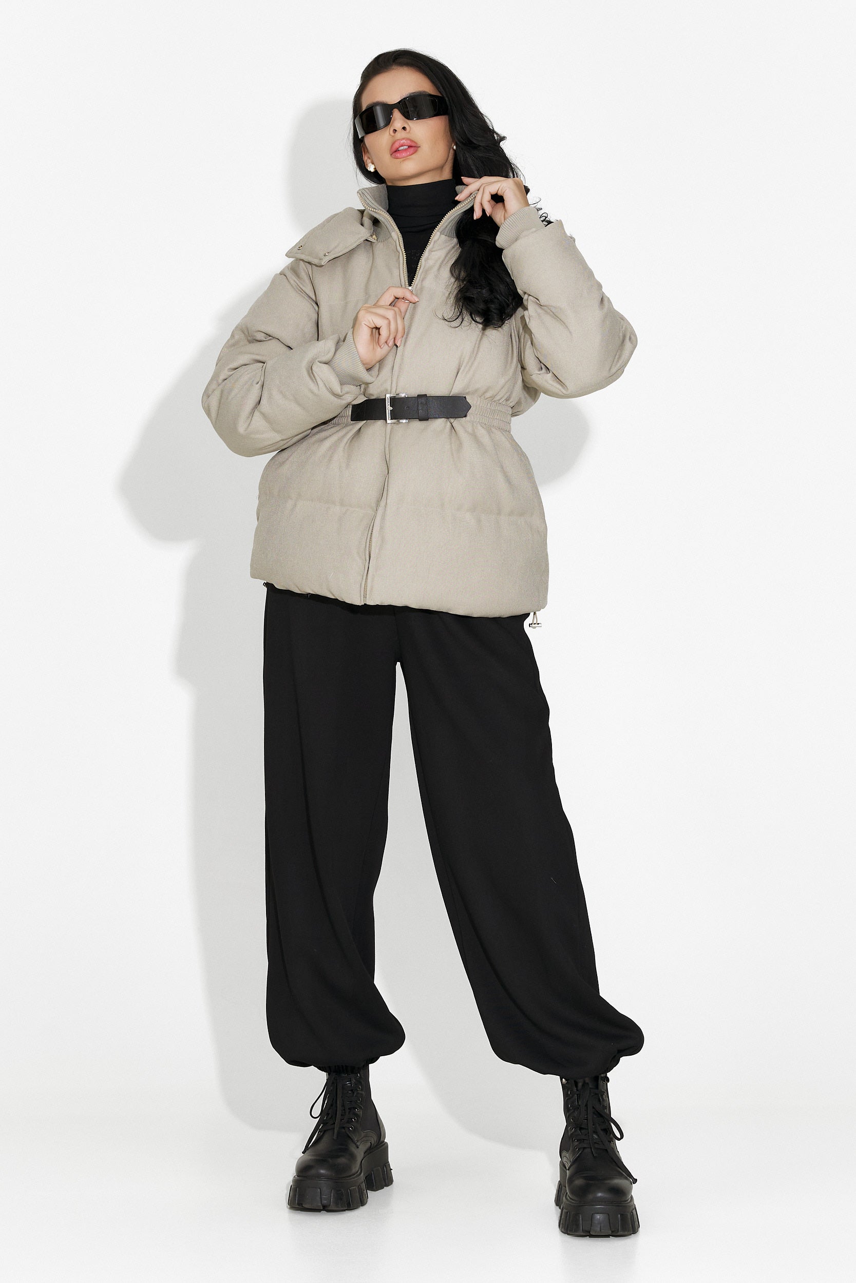 Savrina Bogas Kényelmes Szürke Női Dzseki