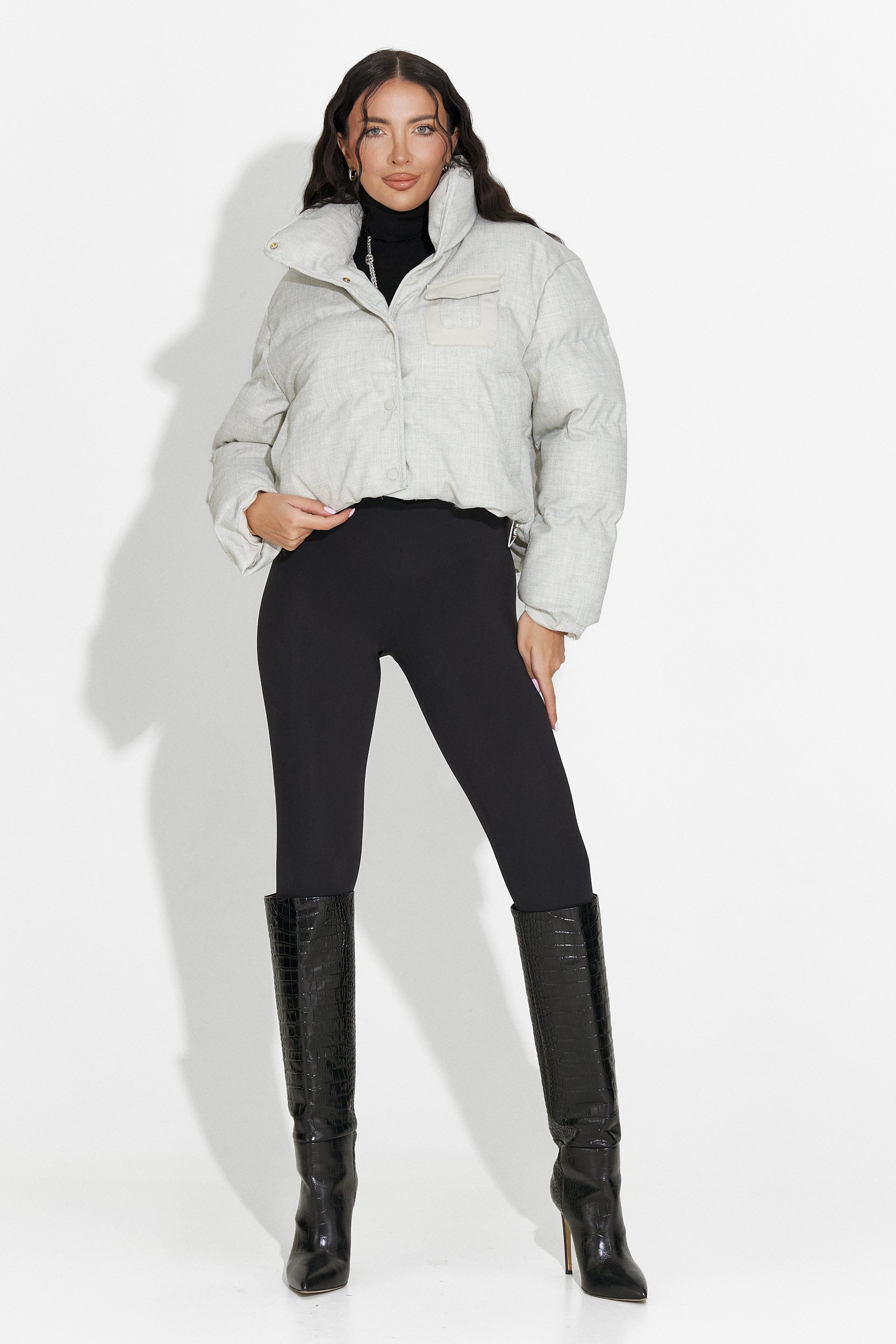 Szürke női alkalmi dzseki Elvora Bogas