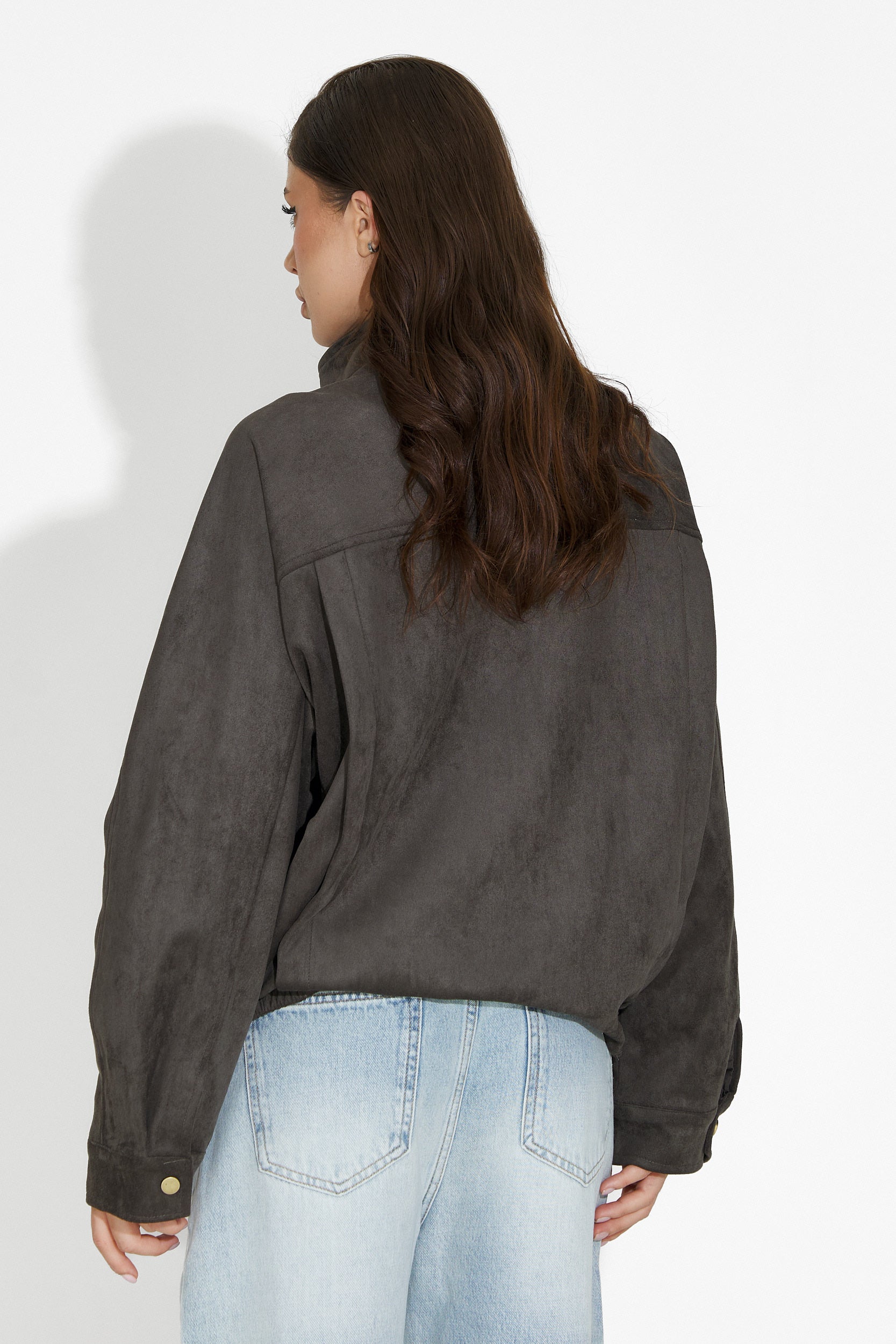 Ismoria Bogas Kényelmes Szürke Női Dzseki