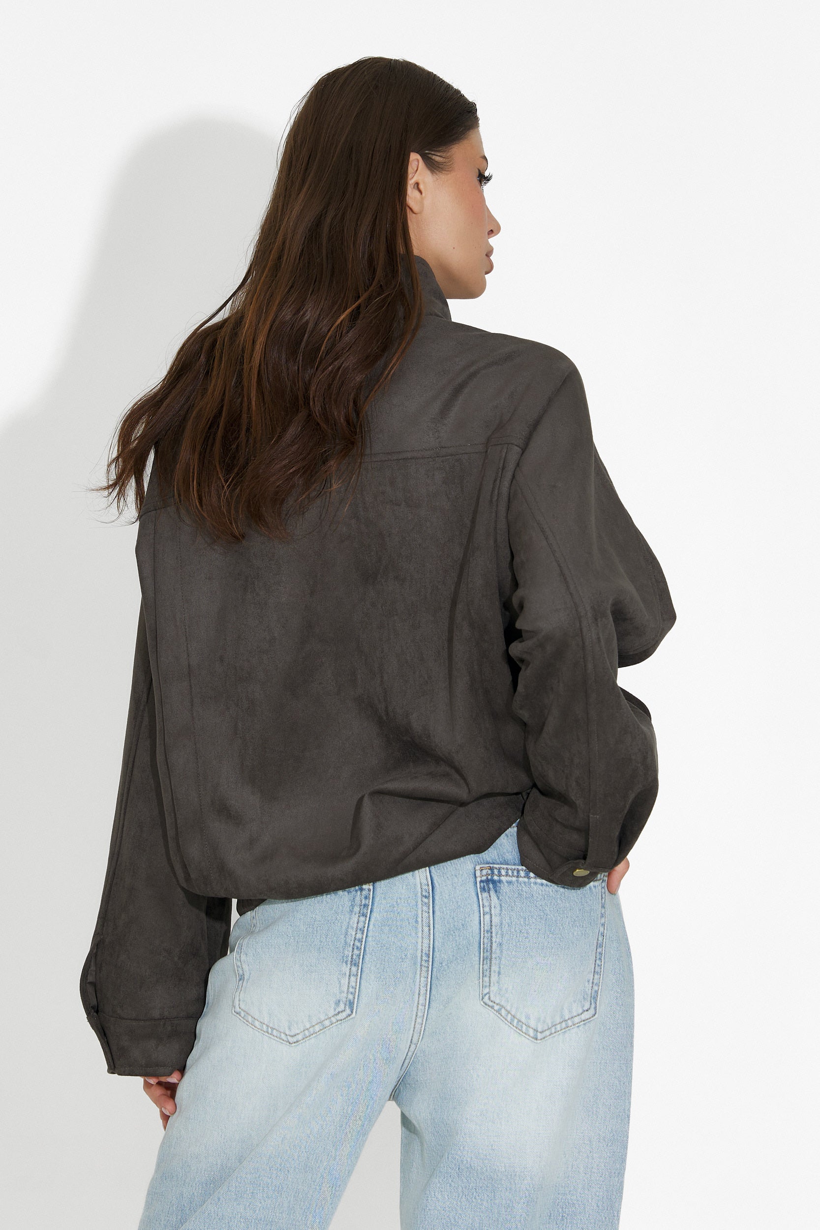 Ismoria Bogas Kényelmes Szürke Női Dzseki