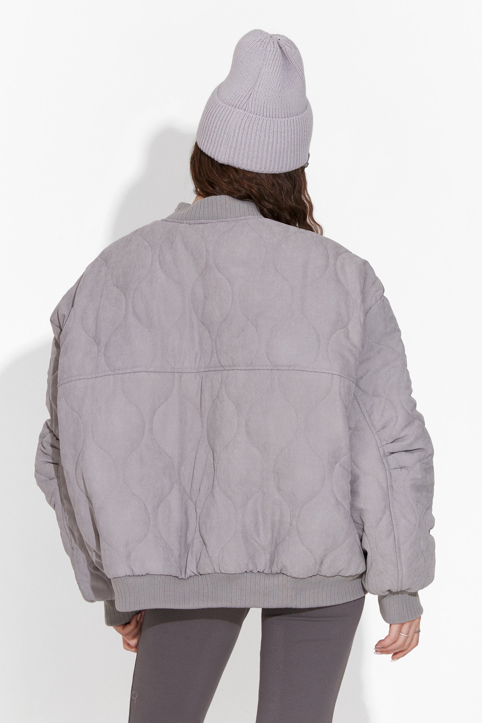 Winfrey Bogas Kényelmes Szürke Női Dzseki