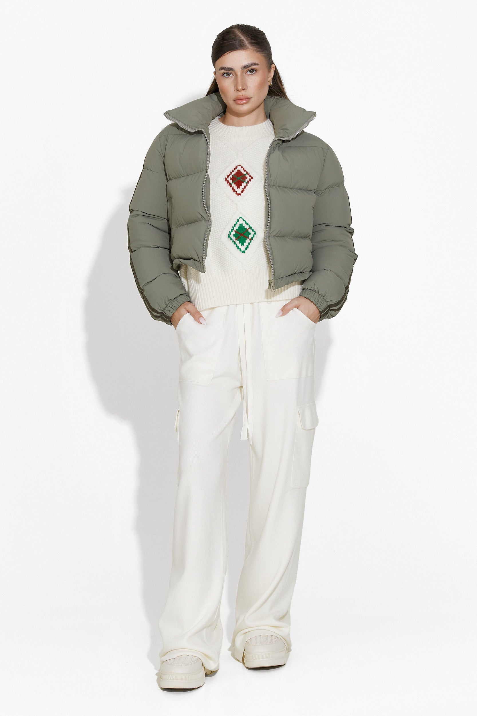 Dalinda Bogas Casual Khaki Női Dzseki