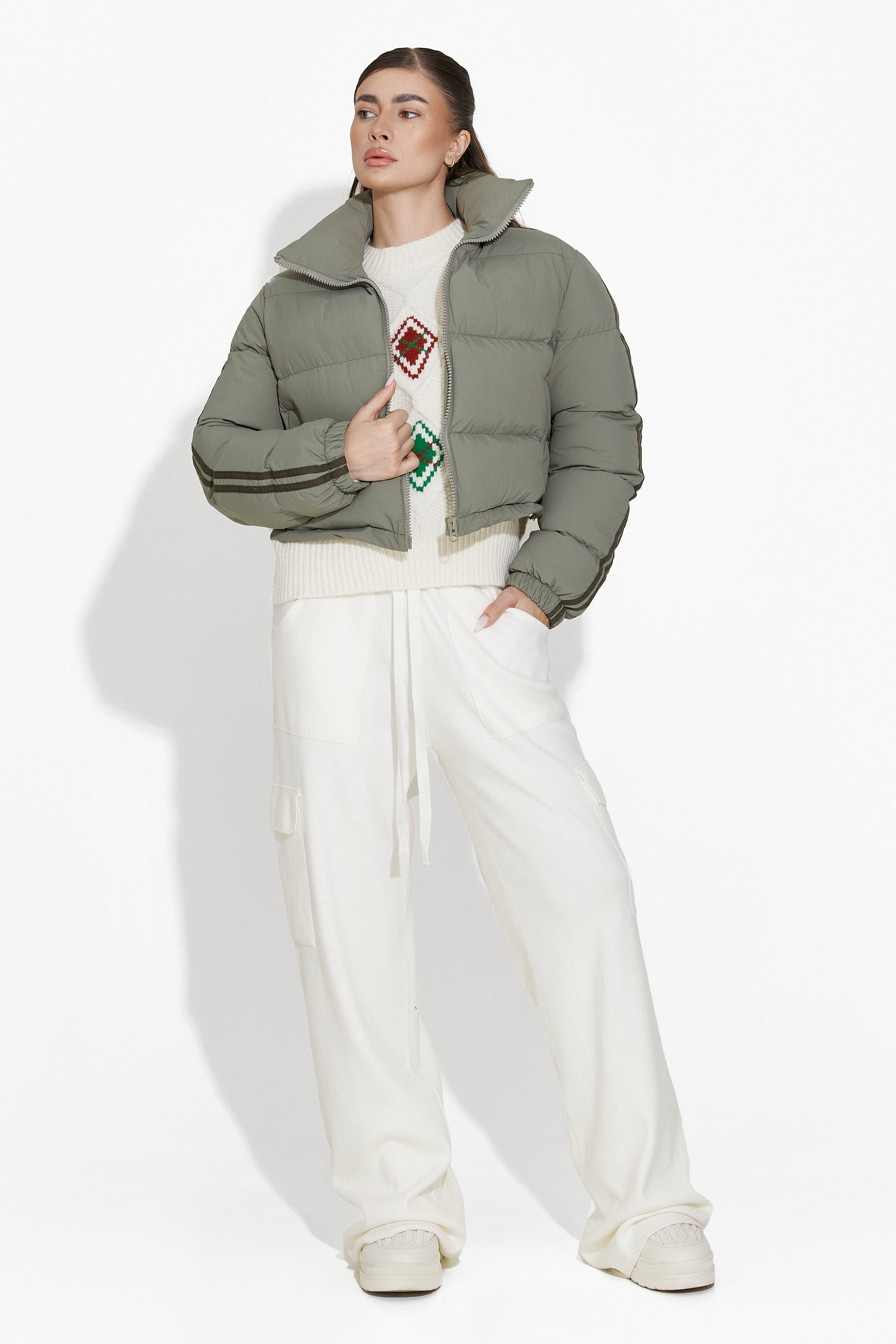 Dalinda Bogas Casual Khaki Női Dzseki