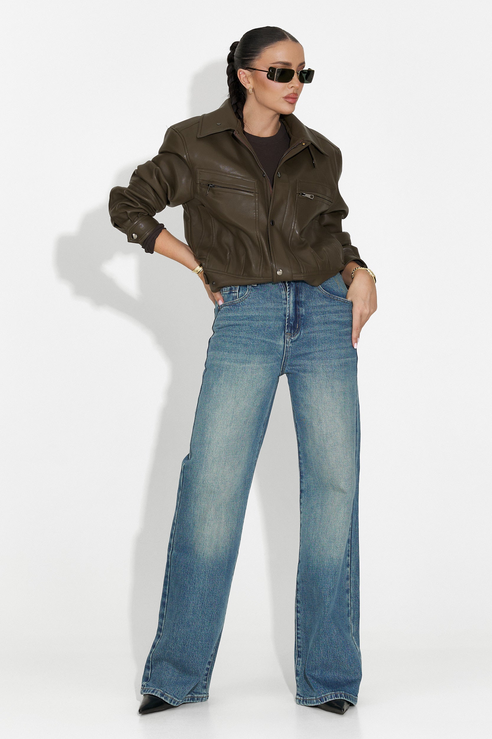 Giselia Bogas Casual Khaki Női Dzseki