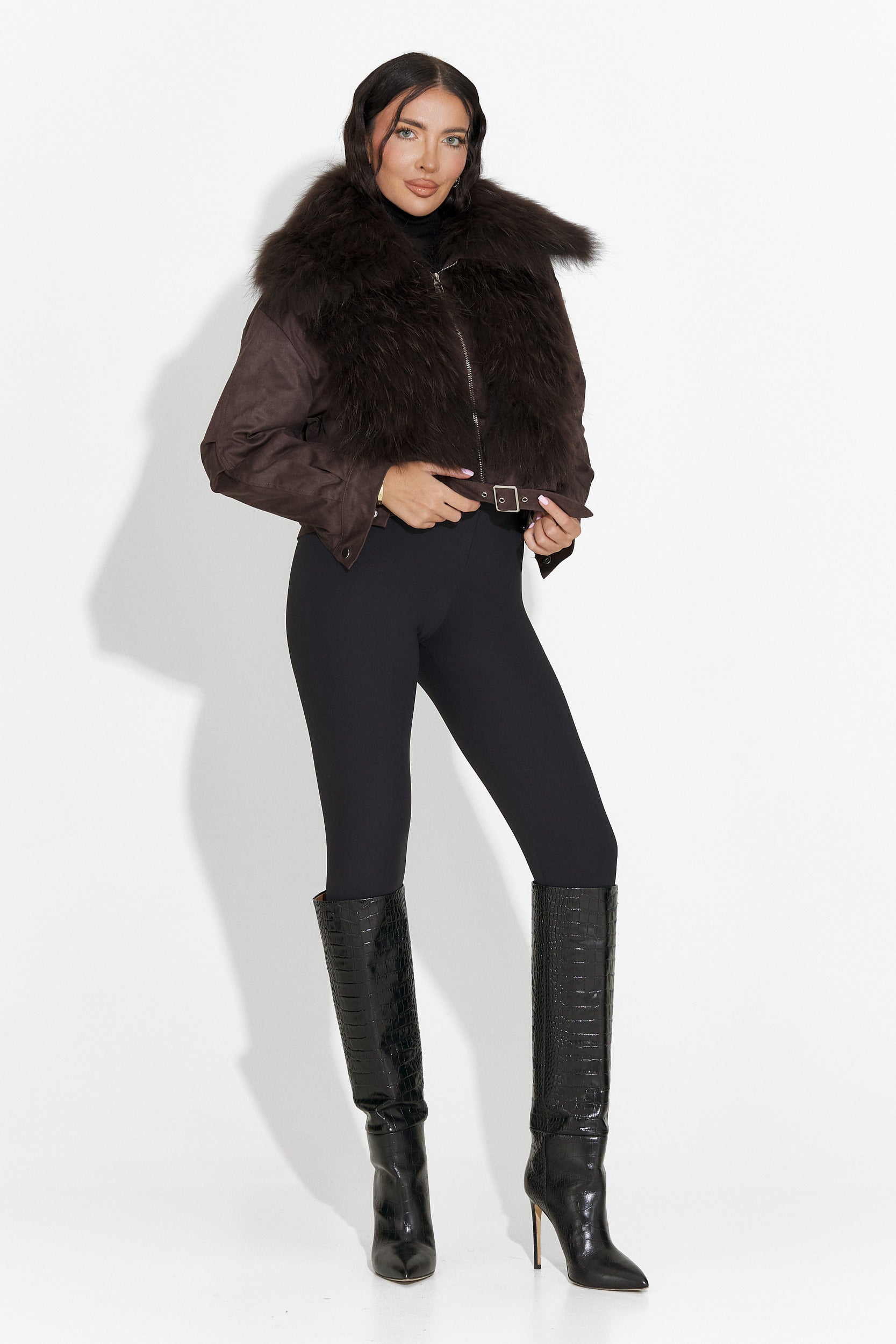 Női alkalmi barna kabát Dresara Bogas