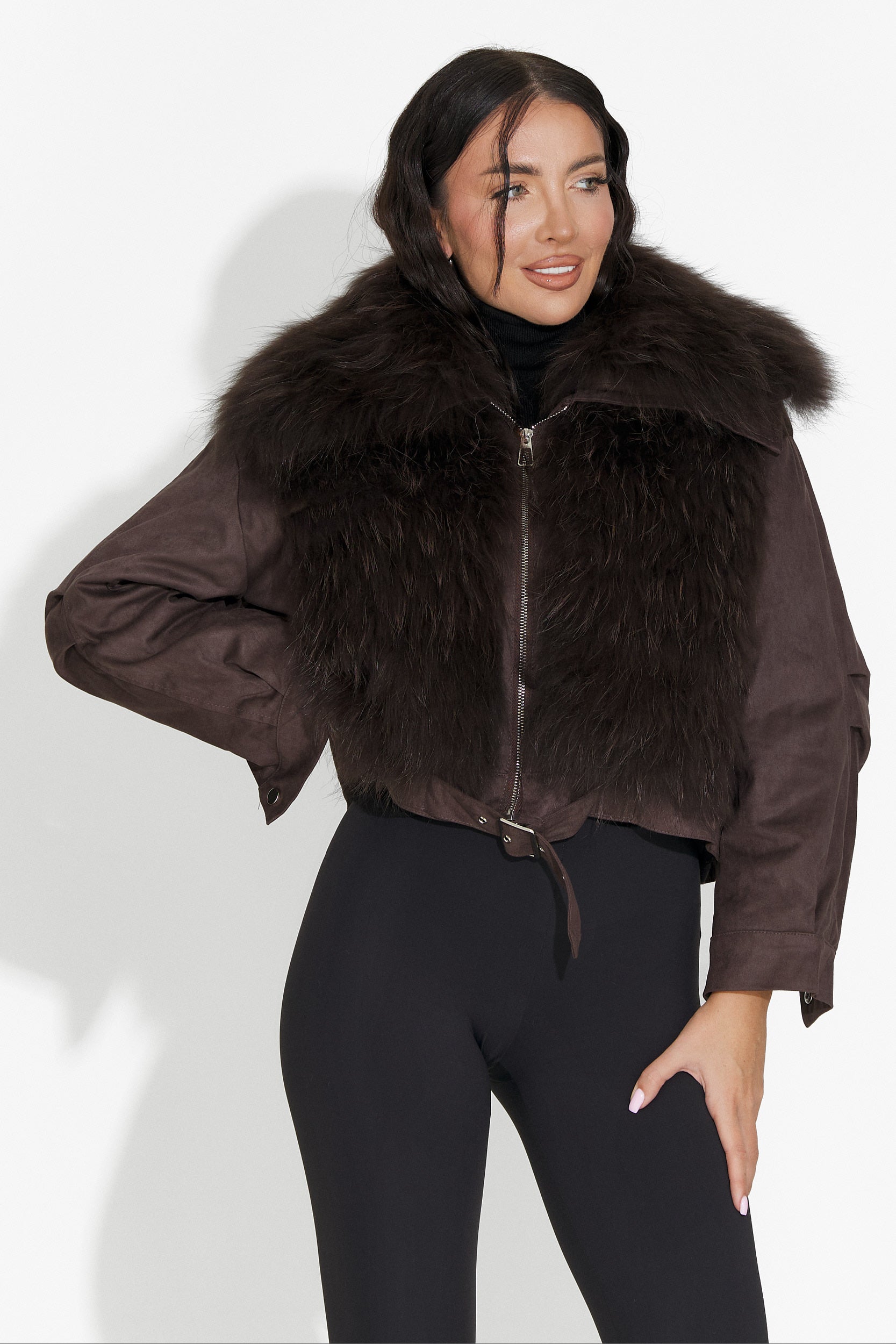 Női alkalmi barna kabát Dresara Bogas