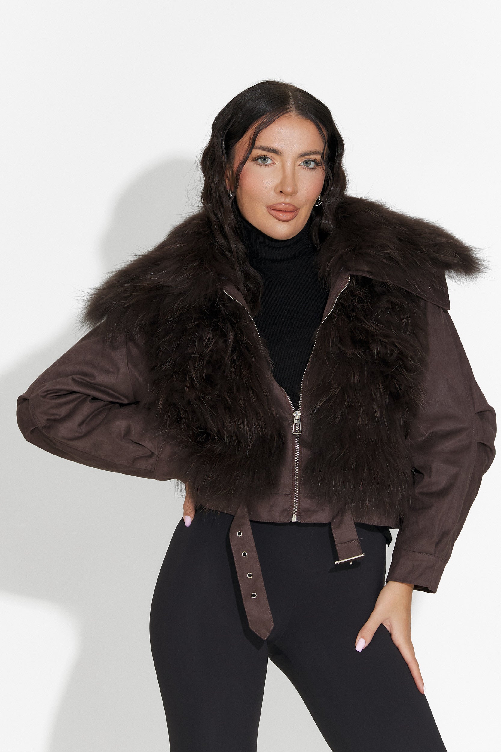 Női alkalmi barna kabát Dresara Bogas