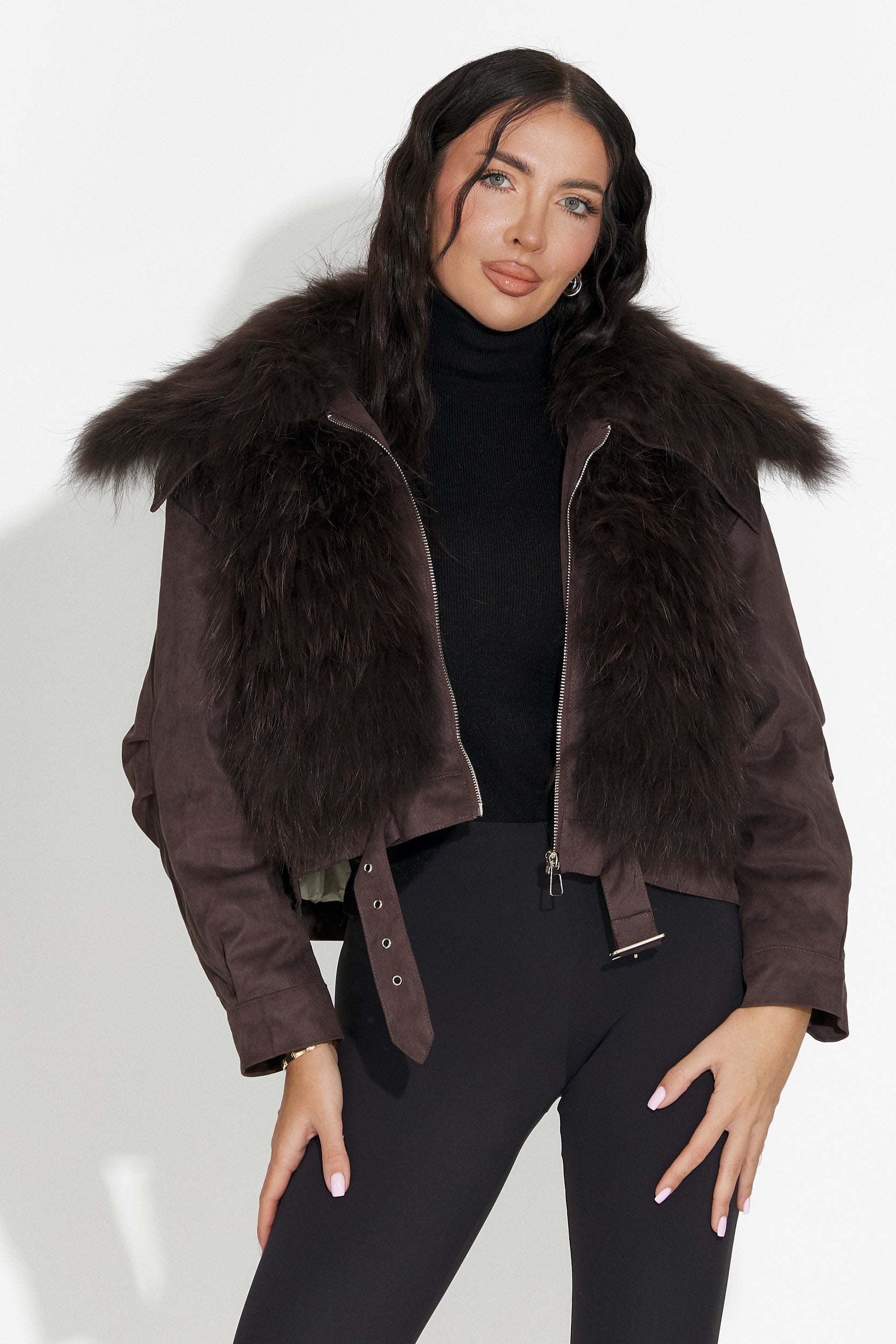 Női alkalmi barna kabát Dresara Bogas