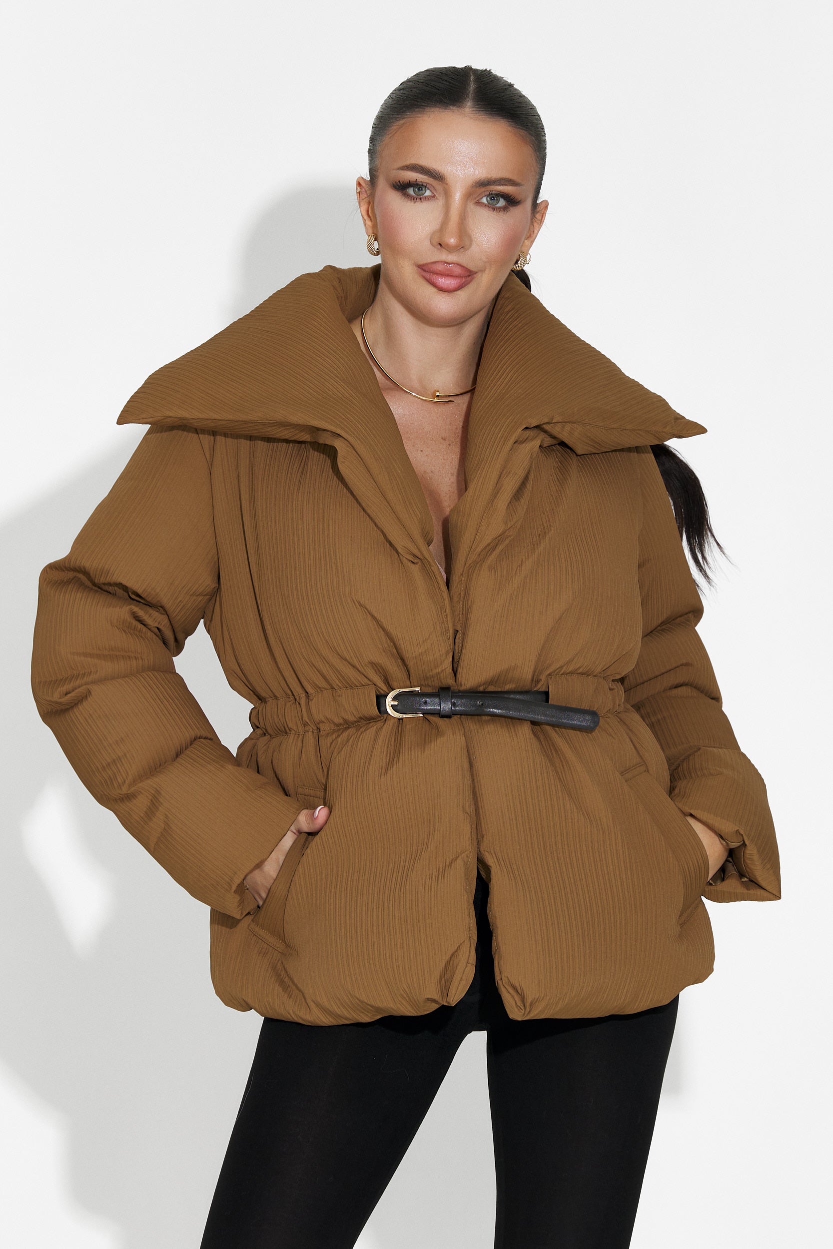 Eonica Bogas hétköznapi barna női dzseki