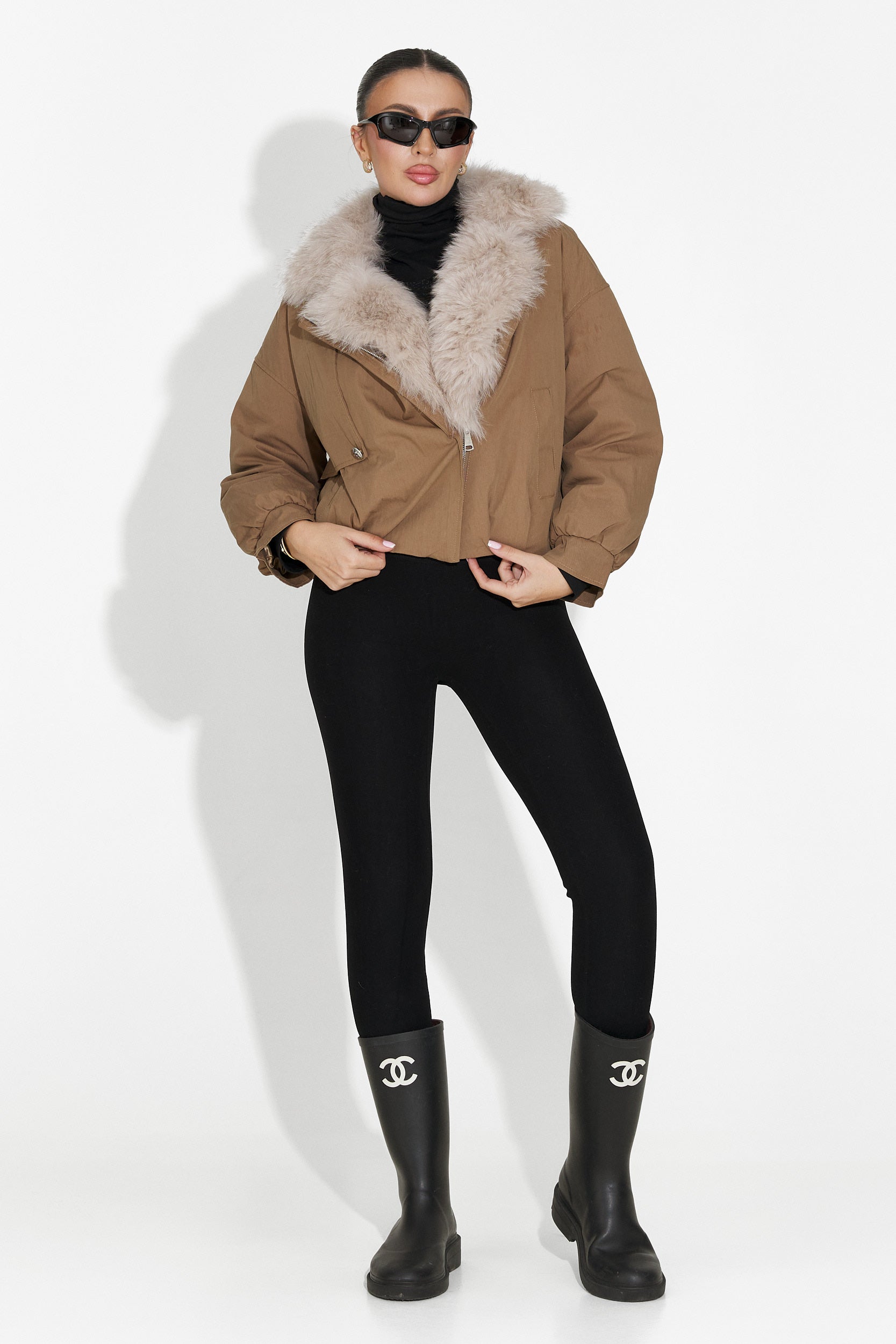 Eriora Bogas Hétköznapi Barna Női Dzseki