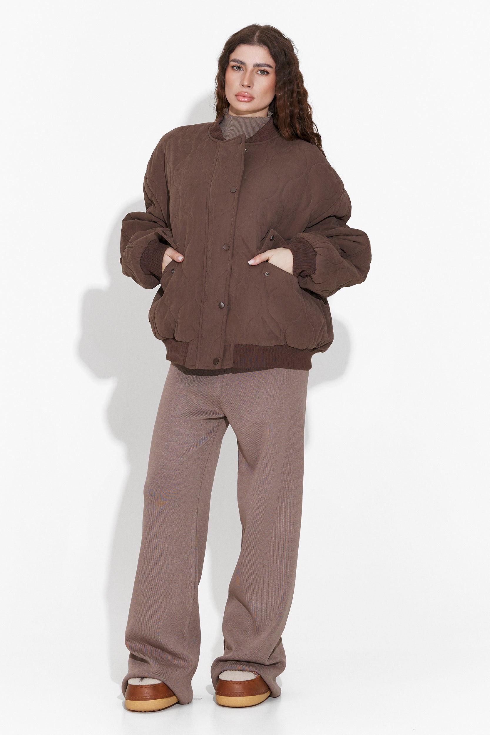 Winfrey Bogas Barna Női Alkalmi Dzseki