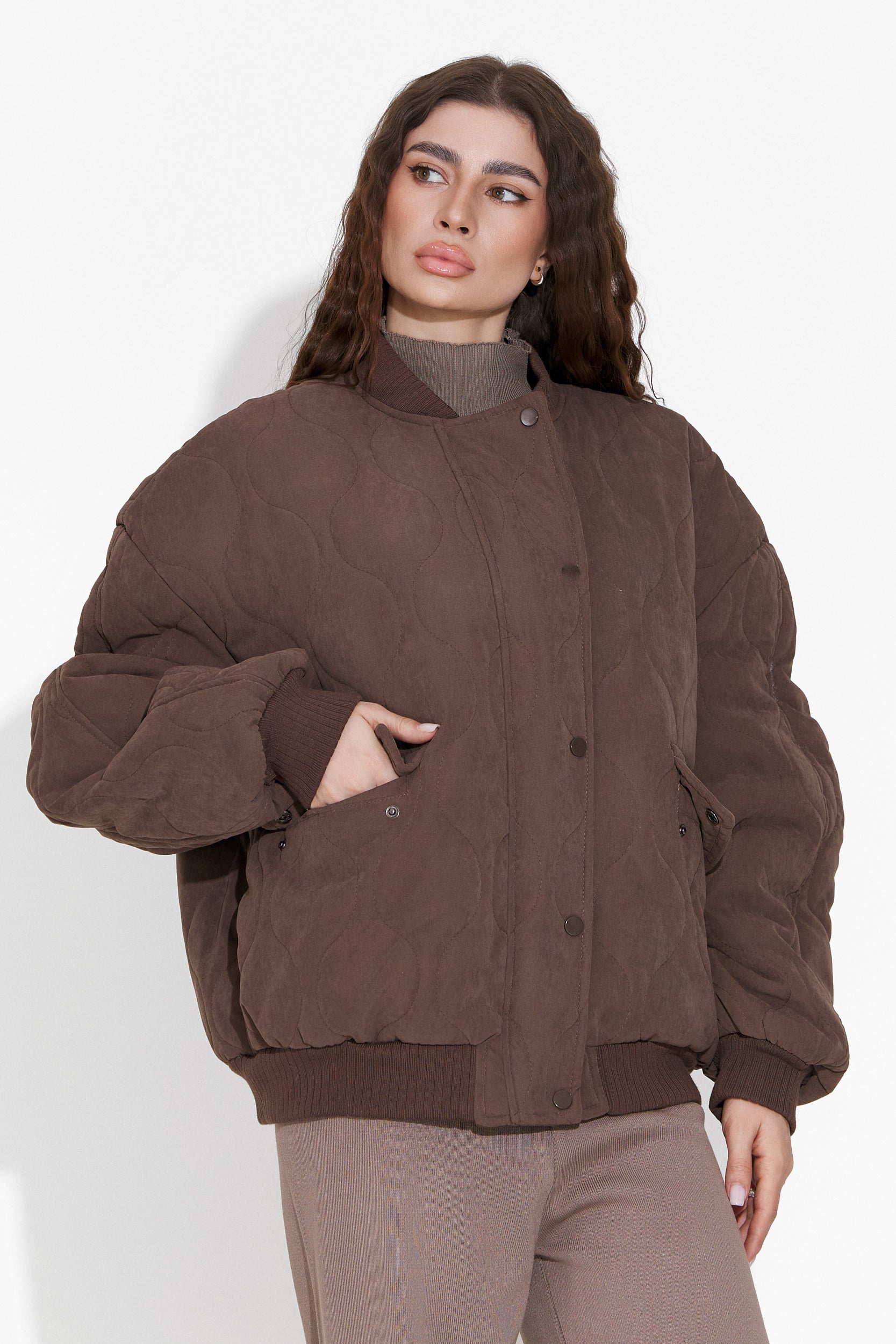 Winfrey Bogas Barna Női Alkalmi Dzseki