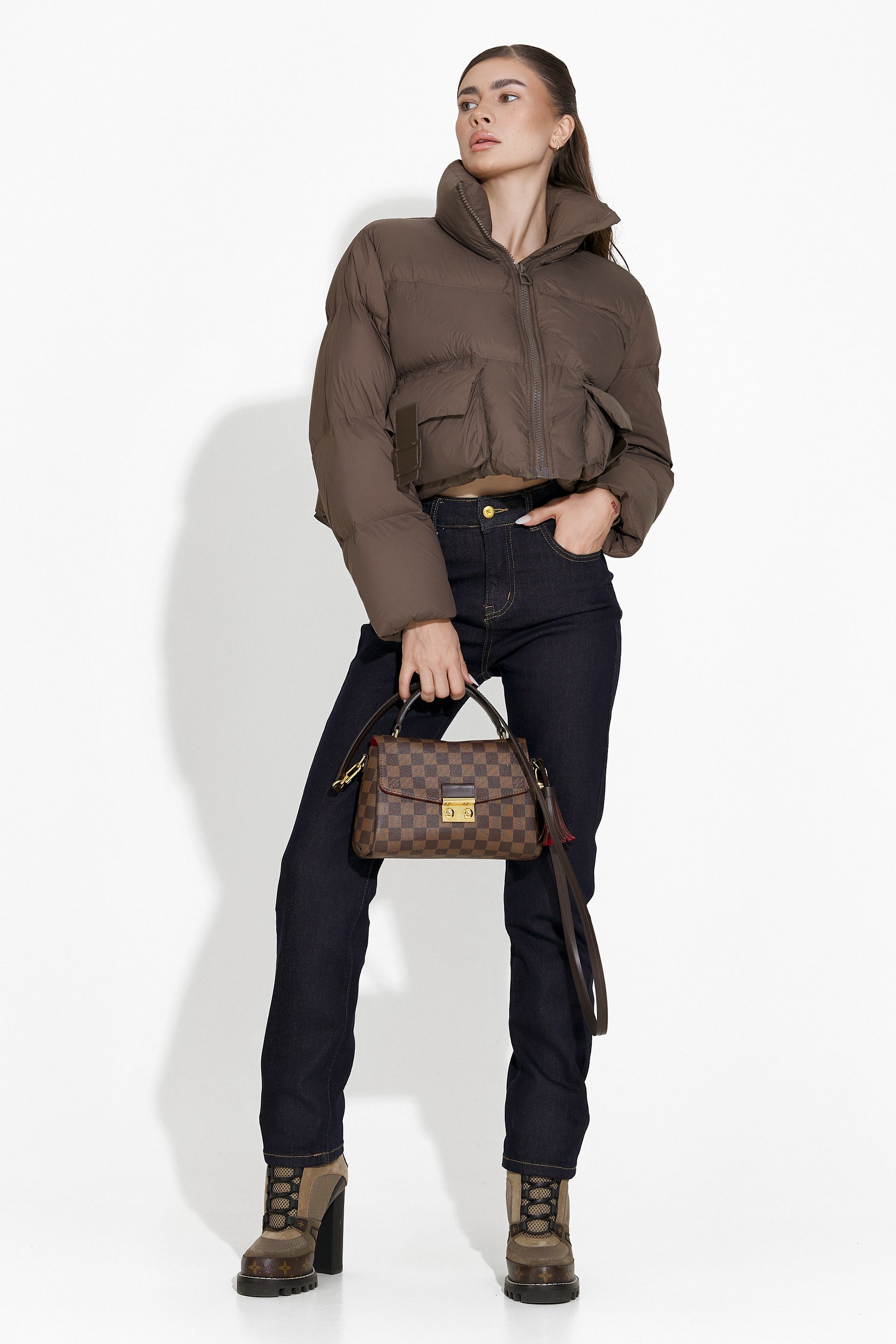 Zeyla Bogas Hétköznapi Barna Női Kabát