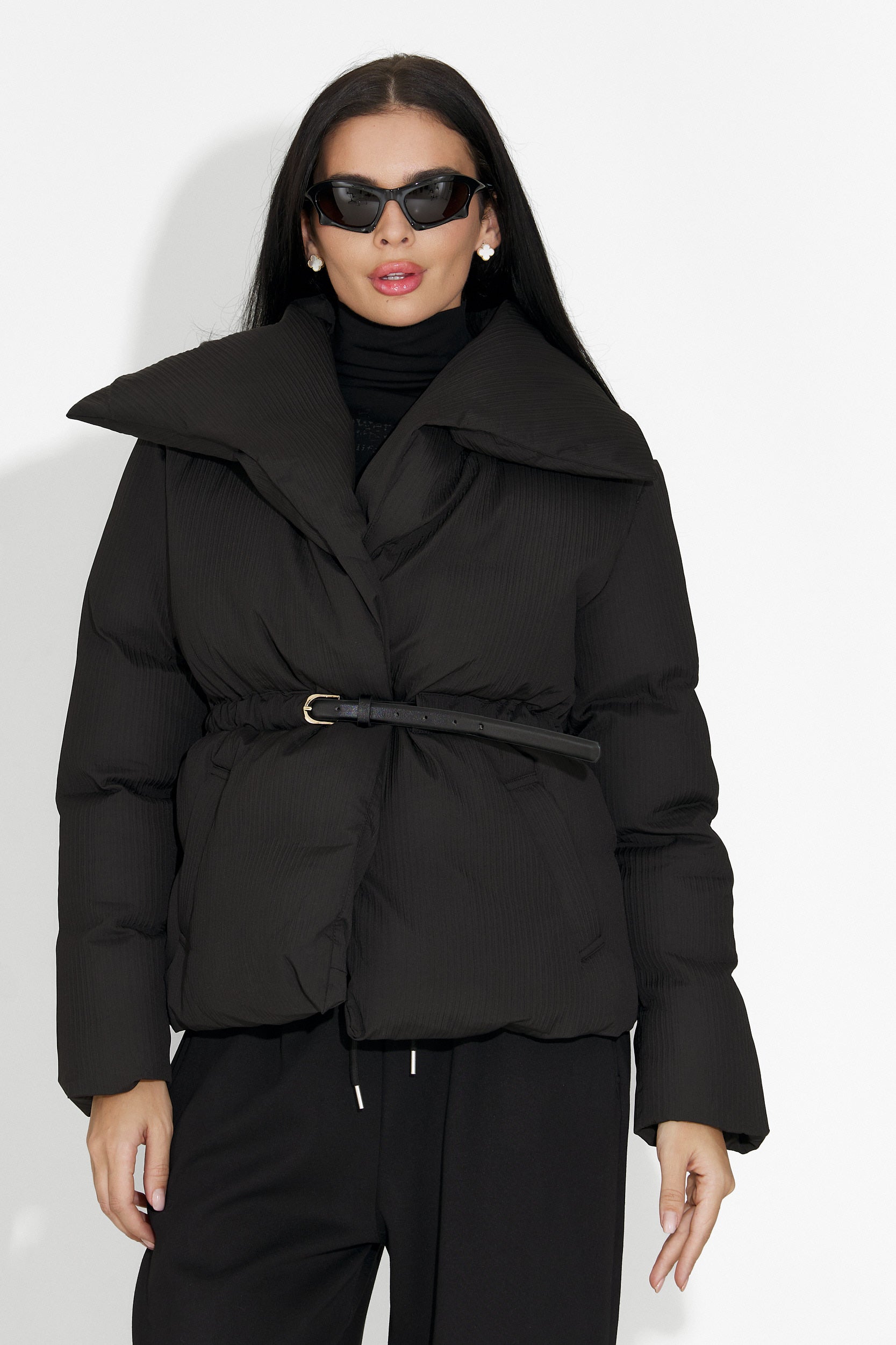 Eonica Bogas alkalmi fekete női dzseki