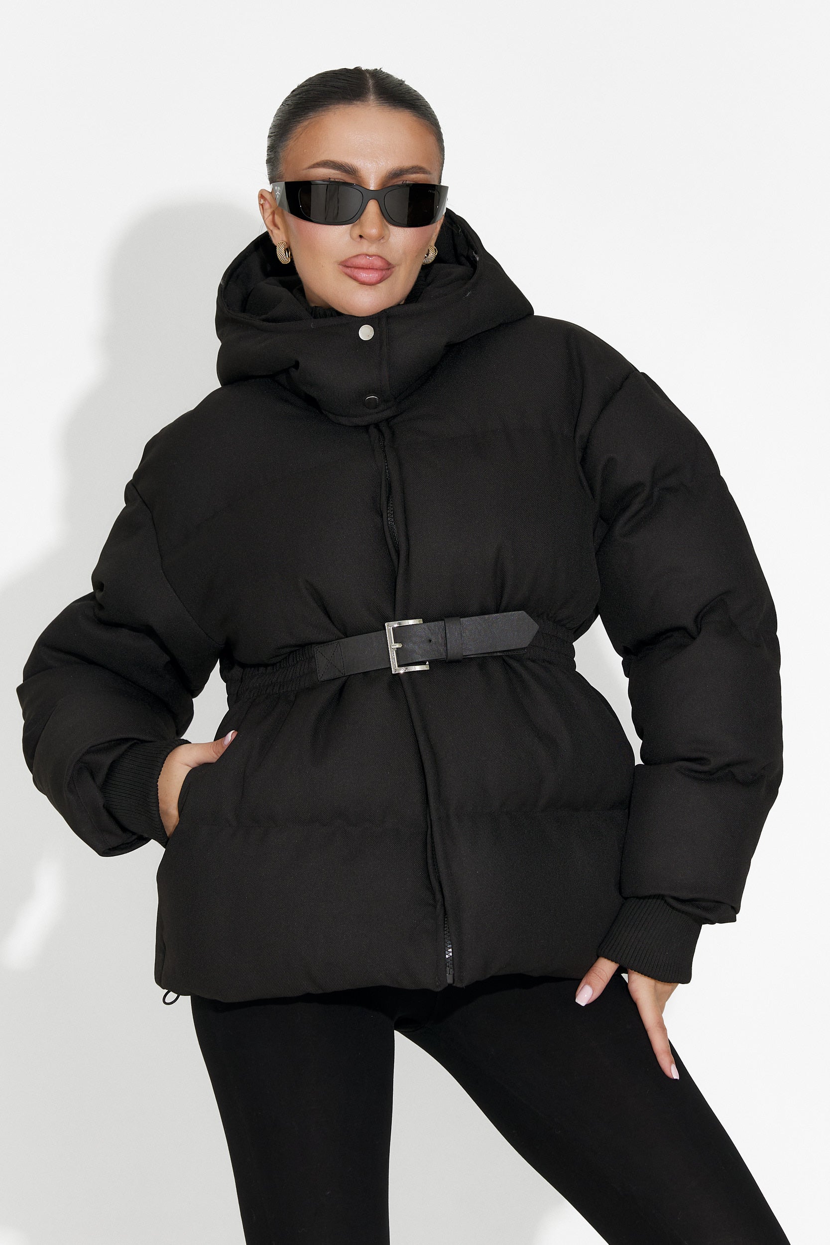 Savrina Bogas Fekete Hétköznapi Női Dzseki