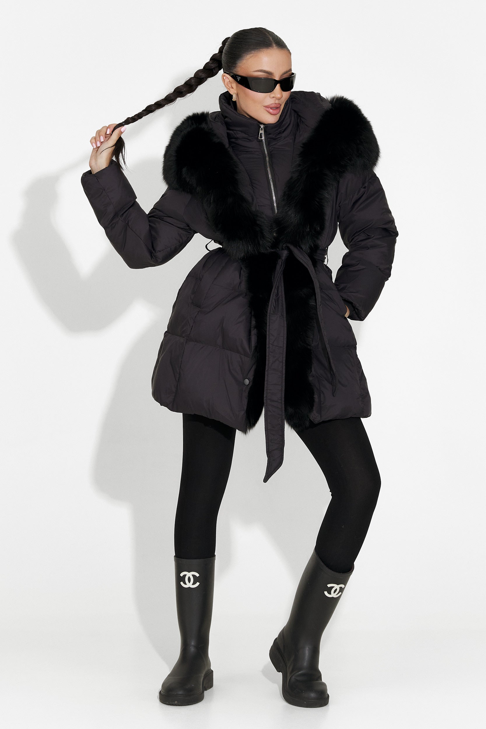 Neolia Bogas Fekete Női Kabát