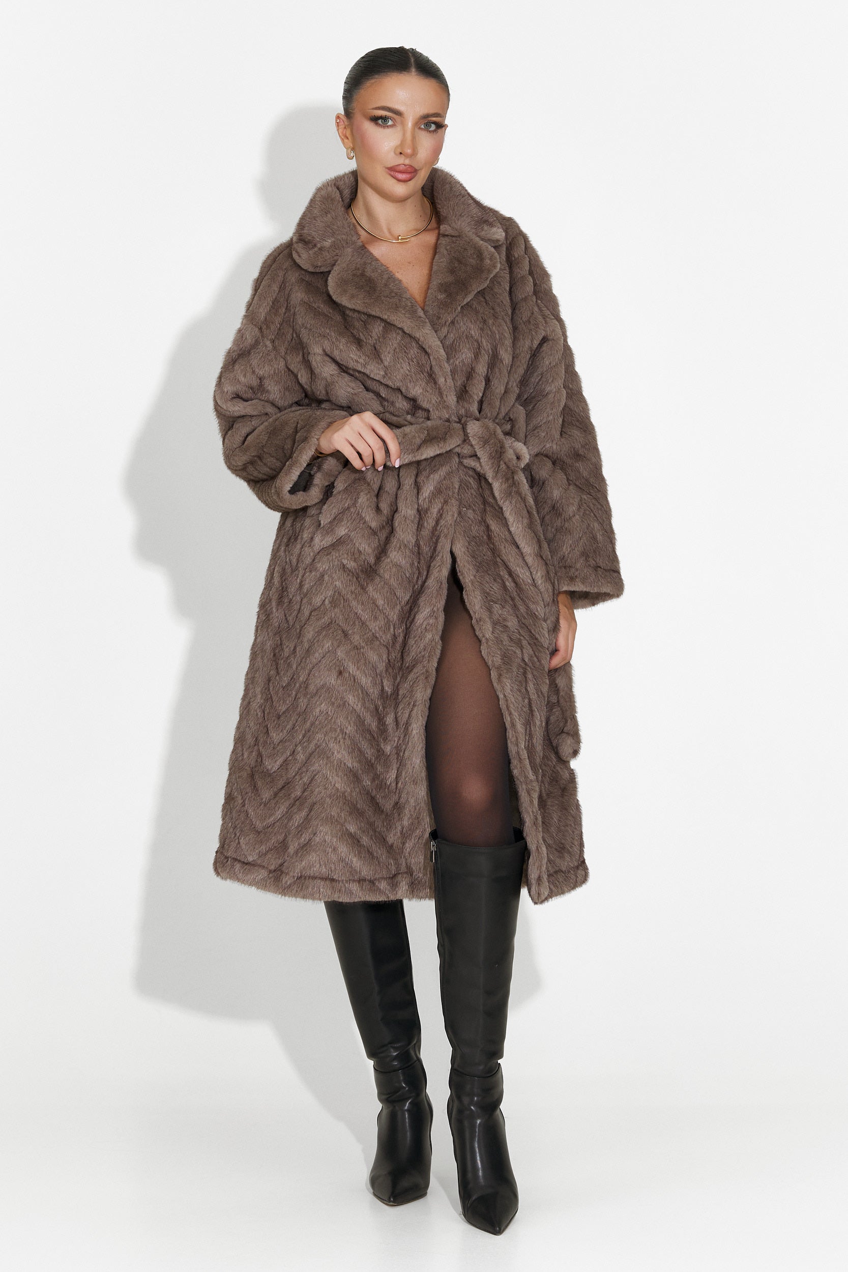 Lunaris Bogas Szürke Szőrmekabát