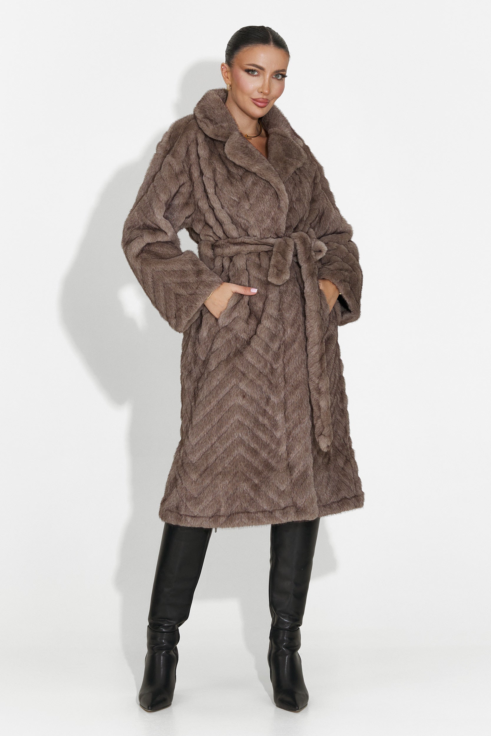 Lunaris Bogas Szürke Szőrmekabát