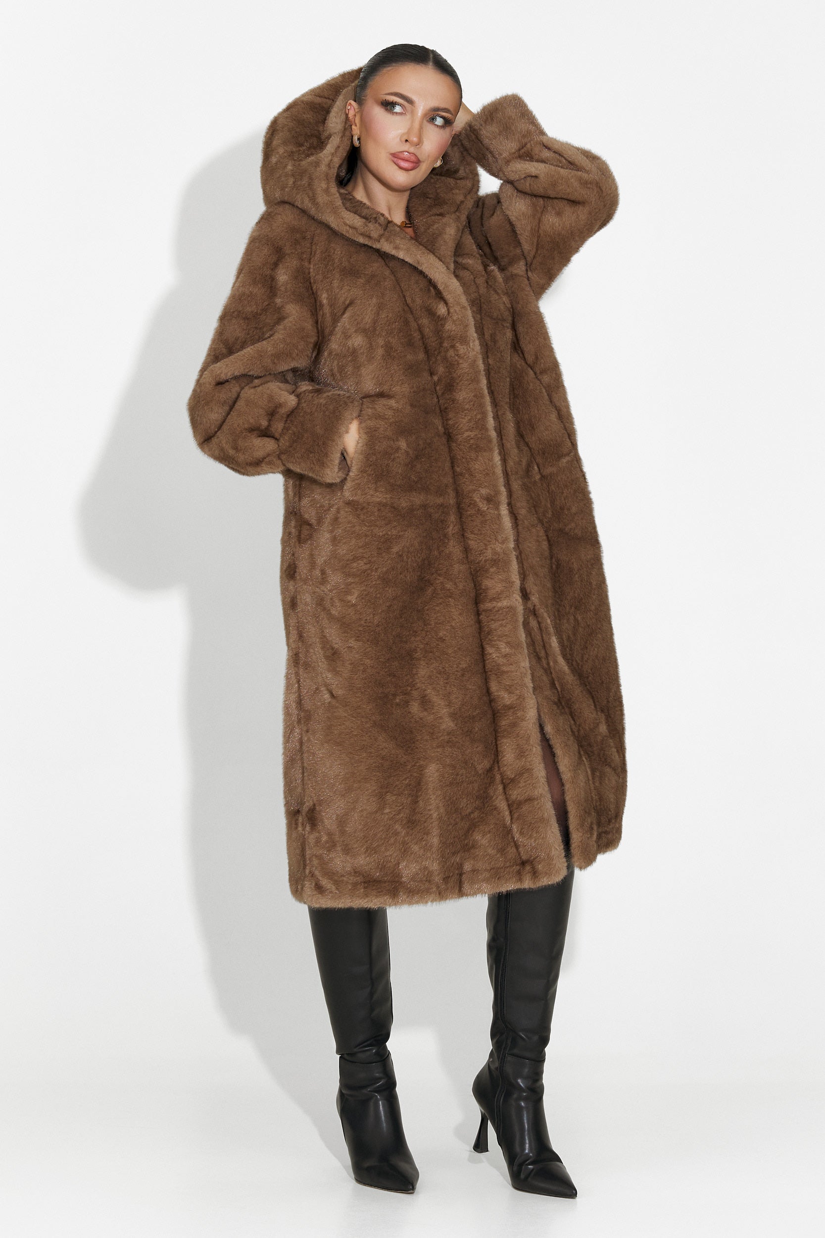 Pluvina Bogas Barna Szőrmekabát