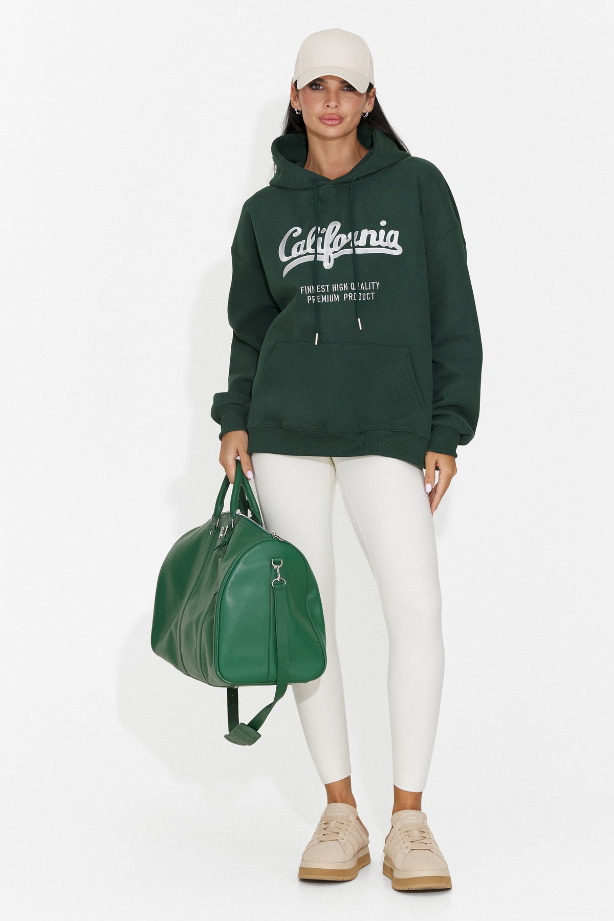 Hanorac casual verde Velzeisa Bogas