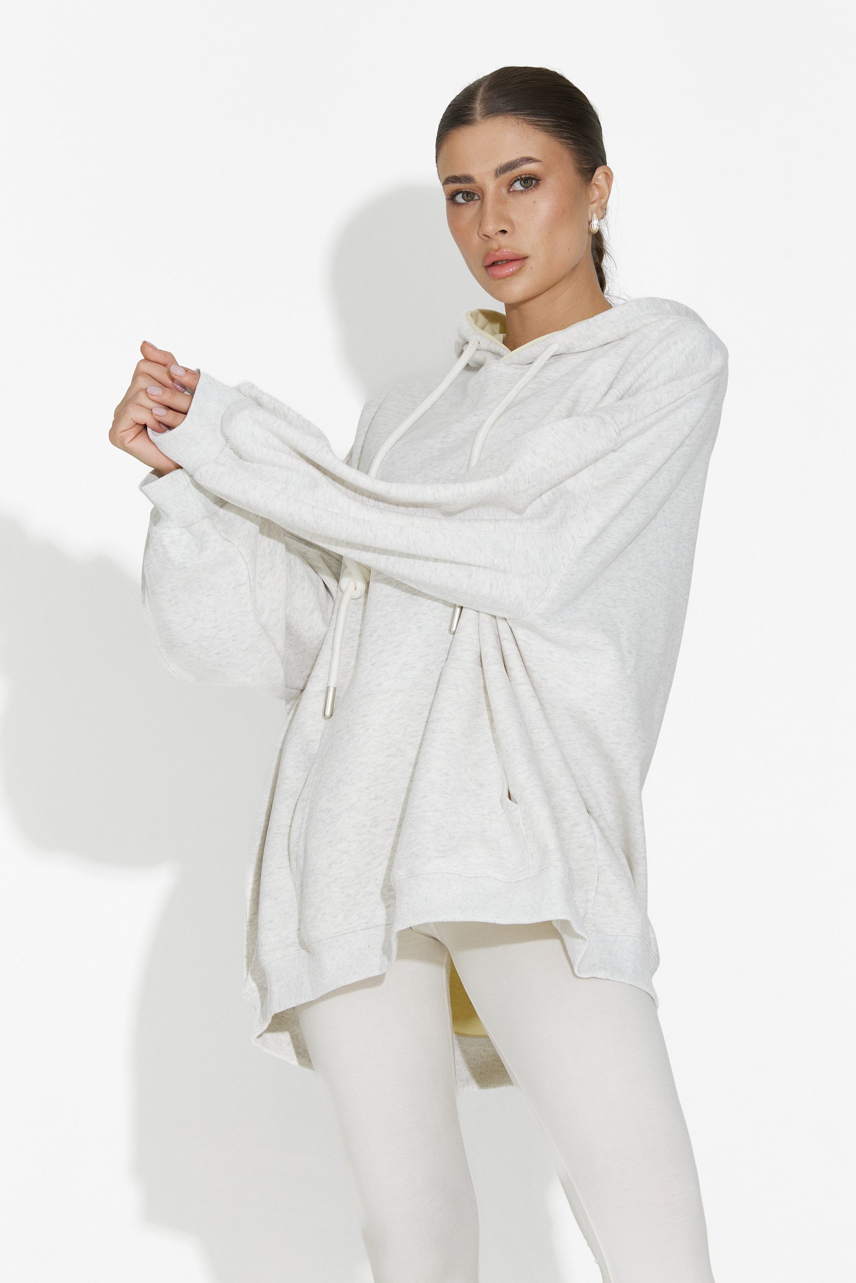 Noblesa Bogas Casual Szürke Női Kapucnis Pulóver