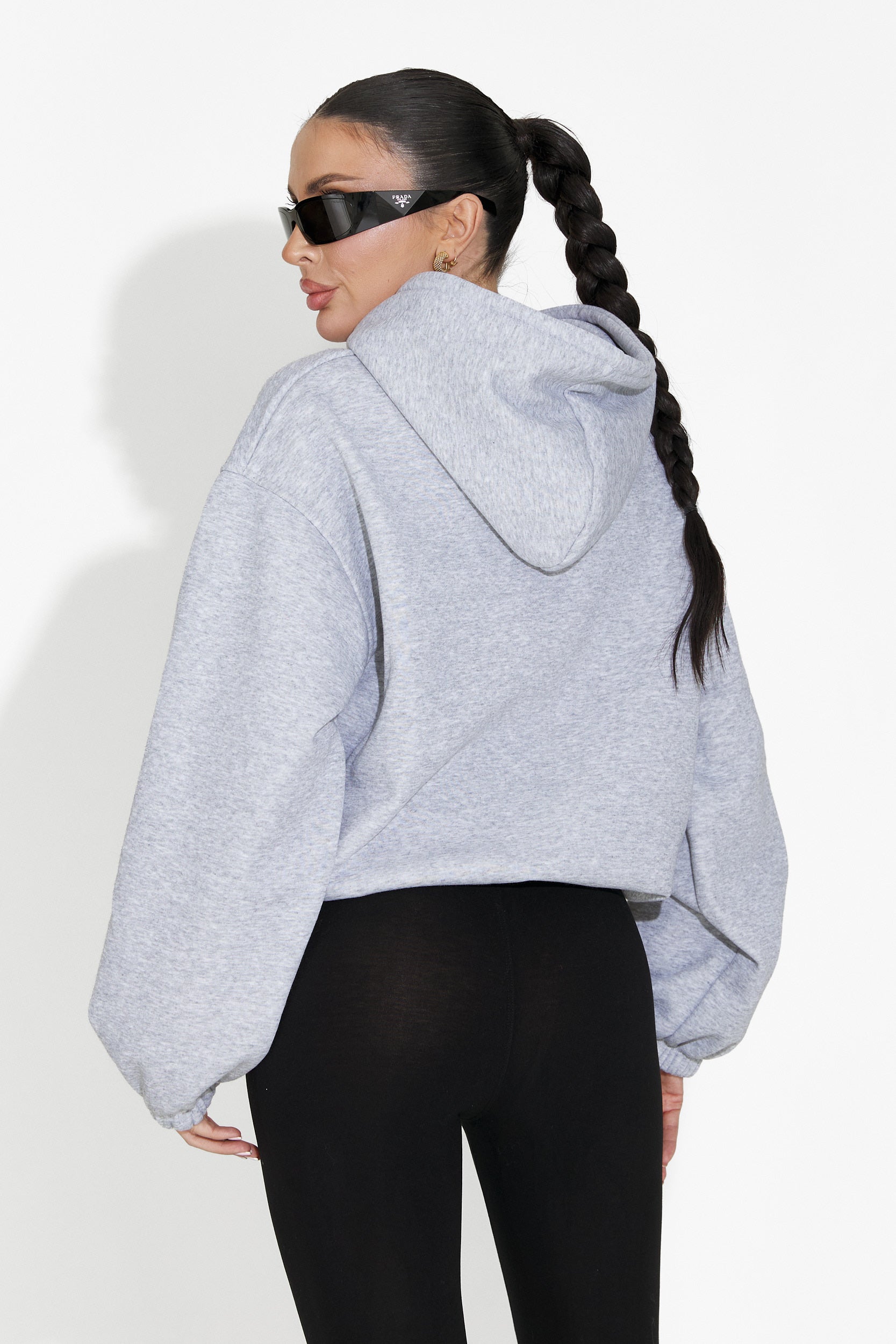 Rinalis Bogas Hétköznapi Szürke Női Kapucnis Pulóver