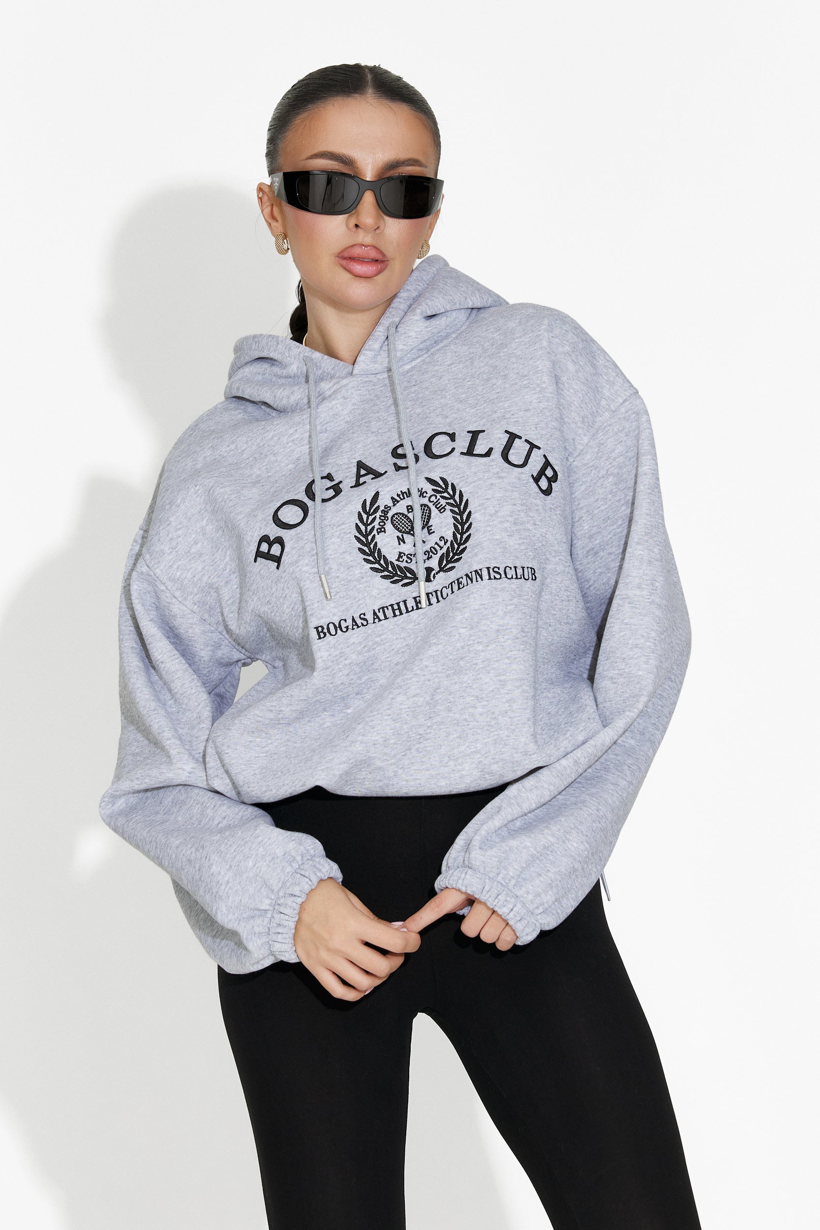 Rinalis Bogas Hétköznapi Szürke Női Kapucnis Pulóver