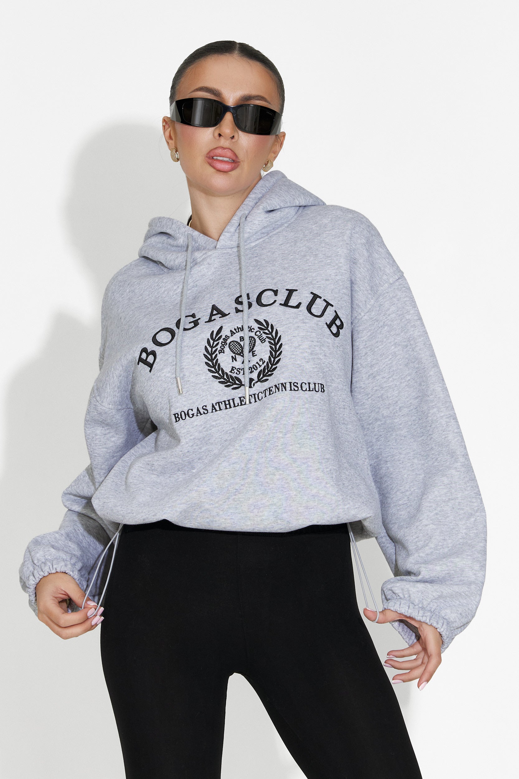 Rinalis Bogas Hétköznapi Szürke Női Kapucnis Pulóver