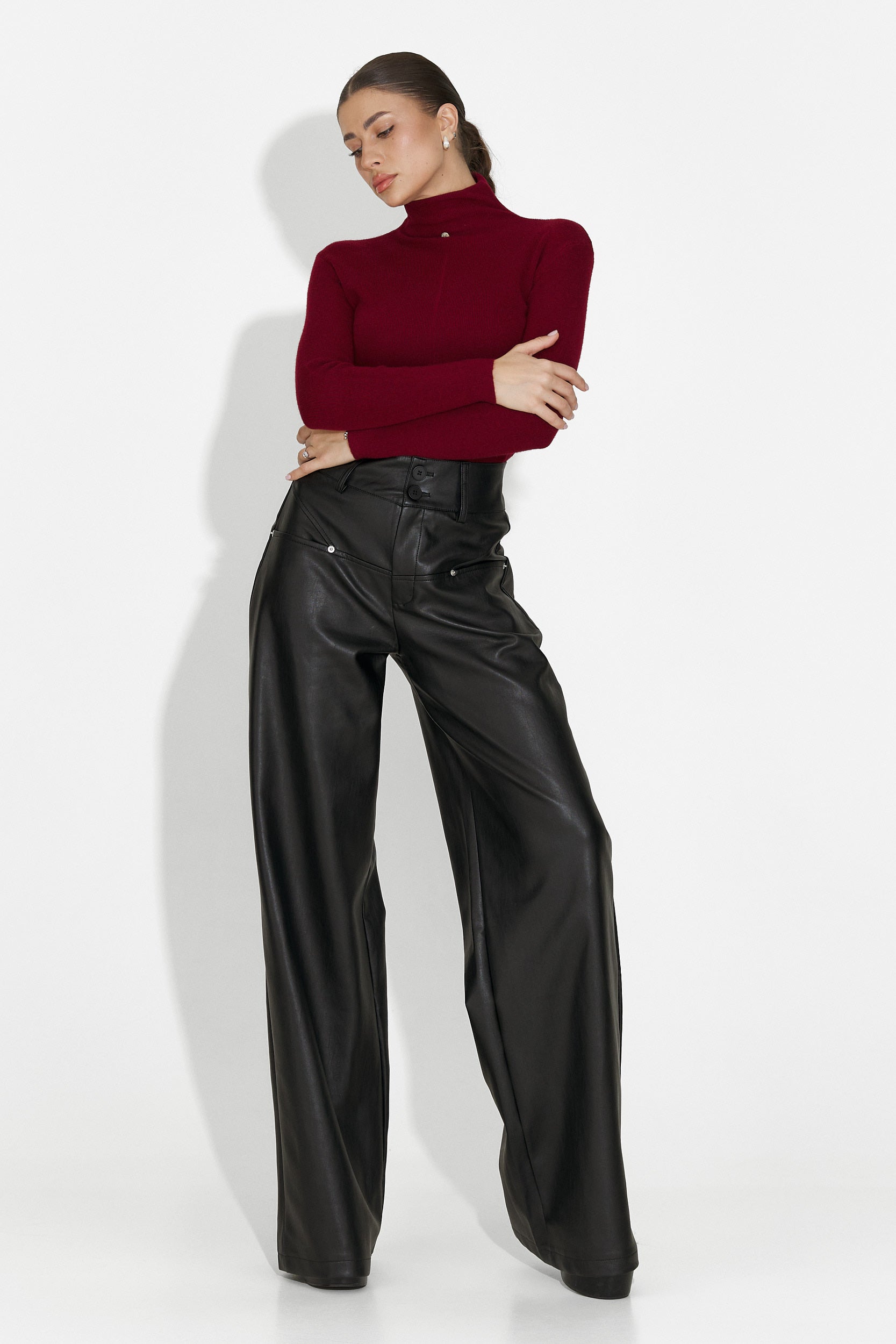 Laza bordó hölgy pulóver Invera Bogas