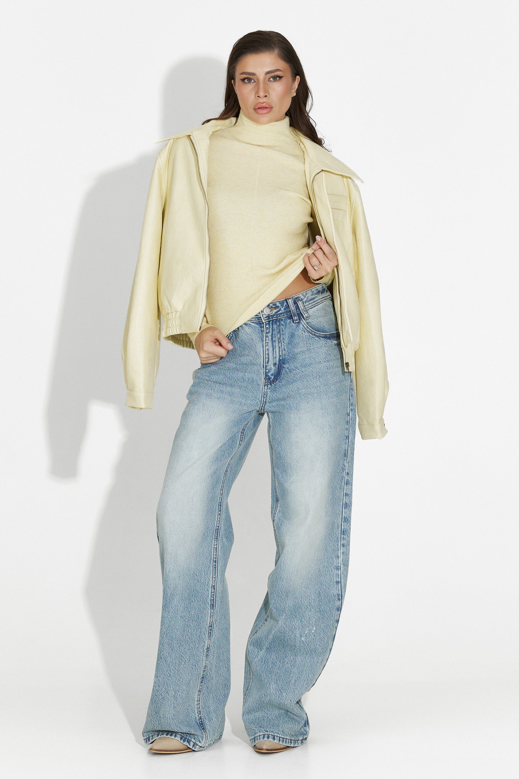 Invera Bogas Sárga Hétköznapi Női Pulóver